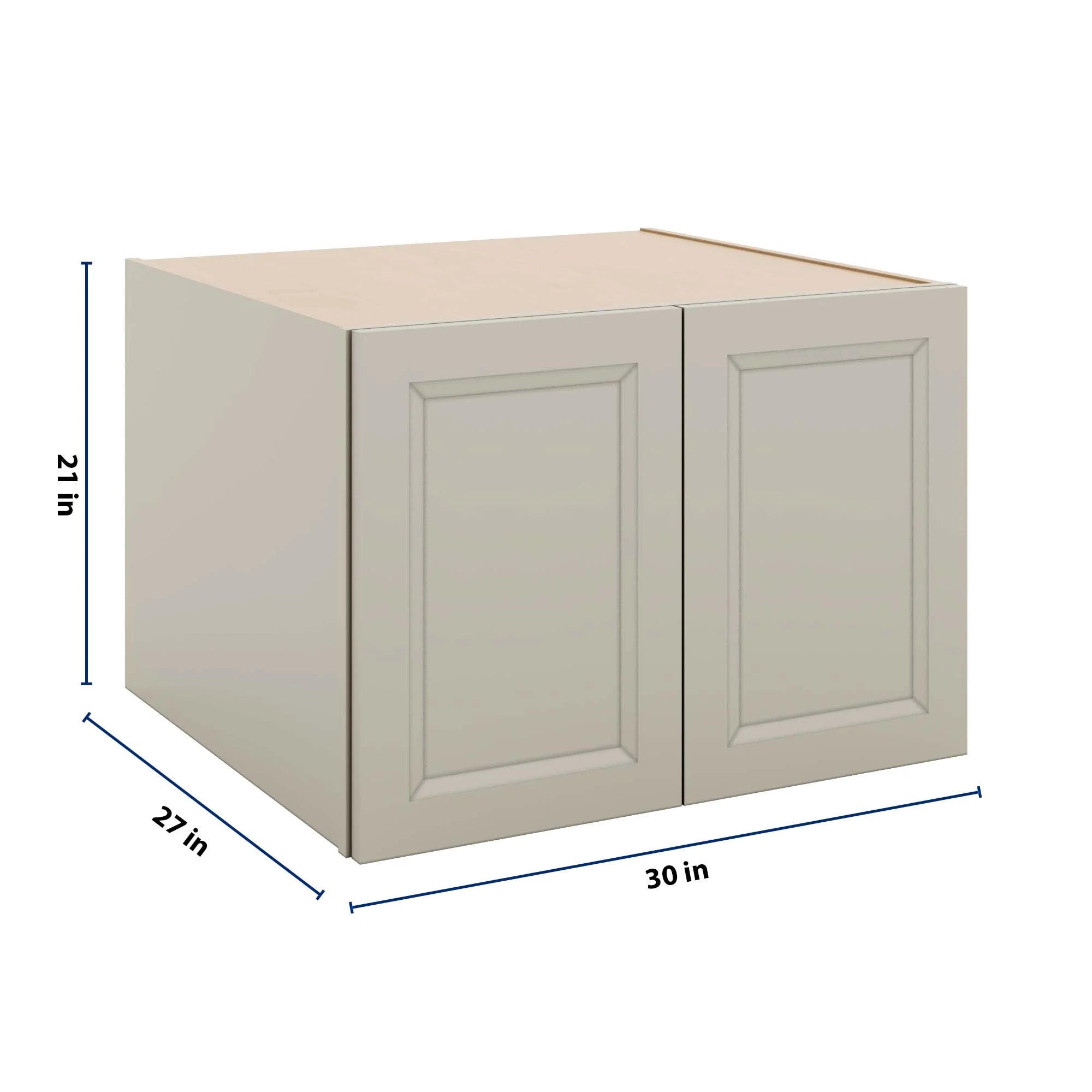 J&K Pebble B6 Refrigerator Wall Cabinet - 30" W x 21" H x 27" D
