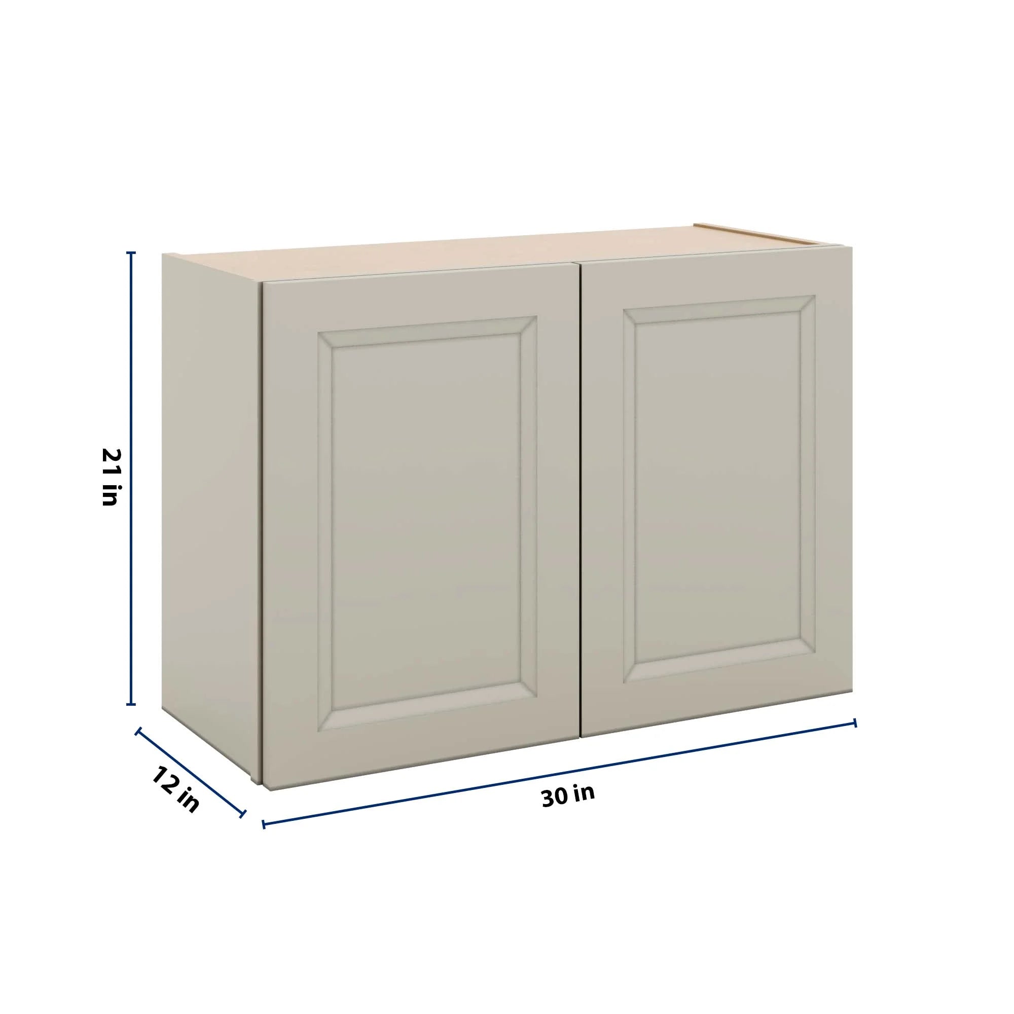 J&K Pebble B6 Double Door Wall Cabinet - 30" W x 21" H