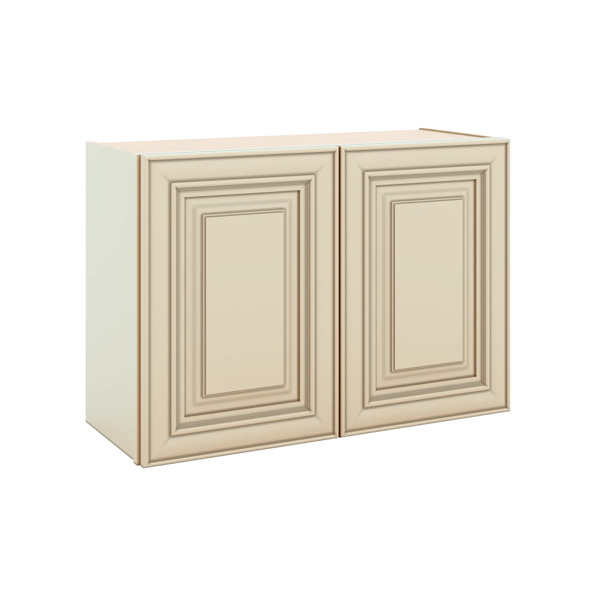 J&K Creme Glazed A7 Double Door Wall Cabinet - 30" W x 21" H