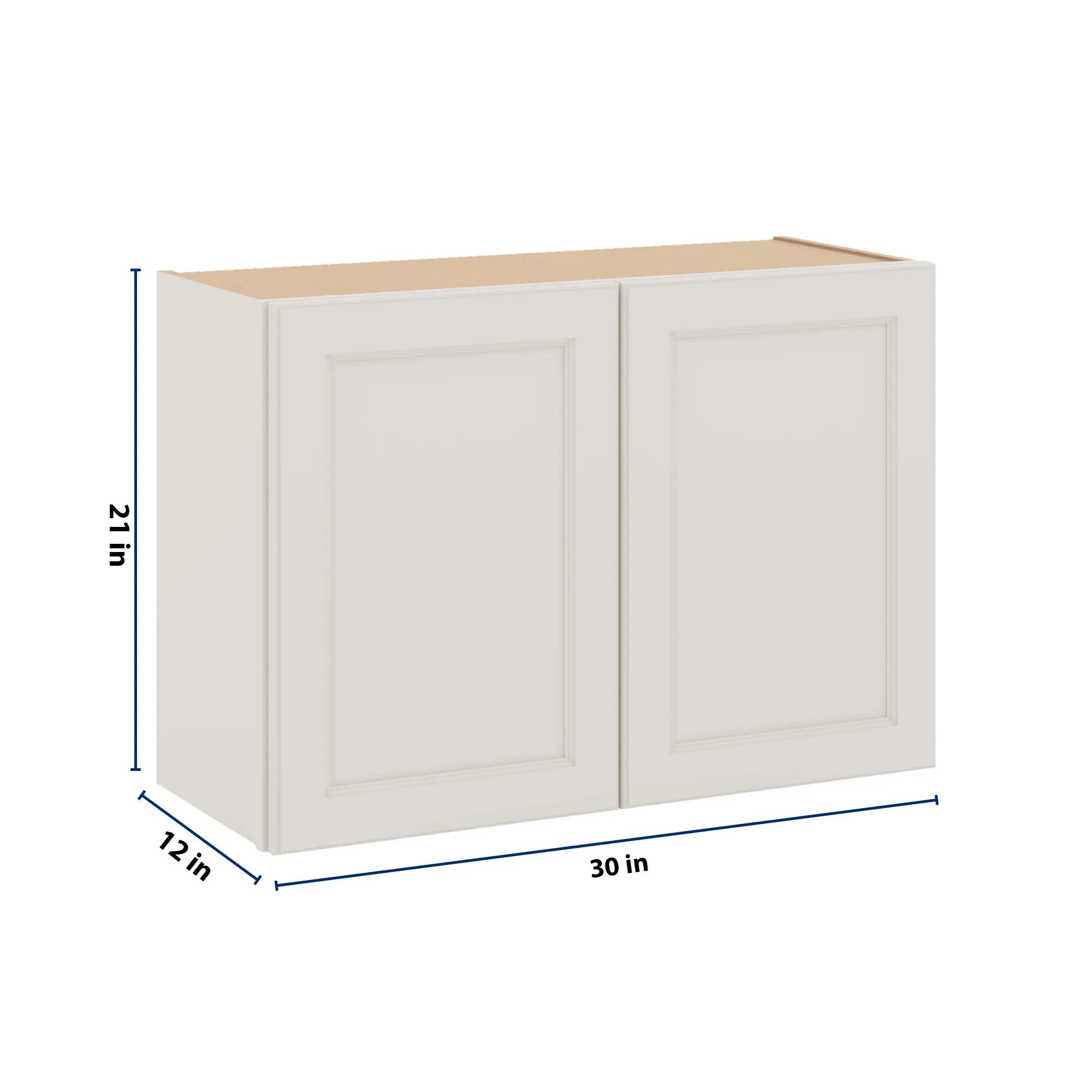 J&K Dove E1 Double Door Wall Cabinet - 30" W x 21" H