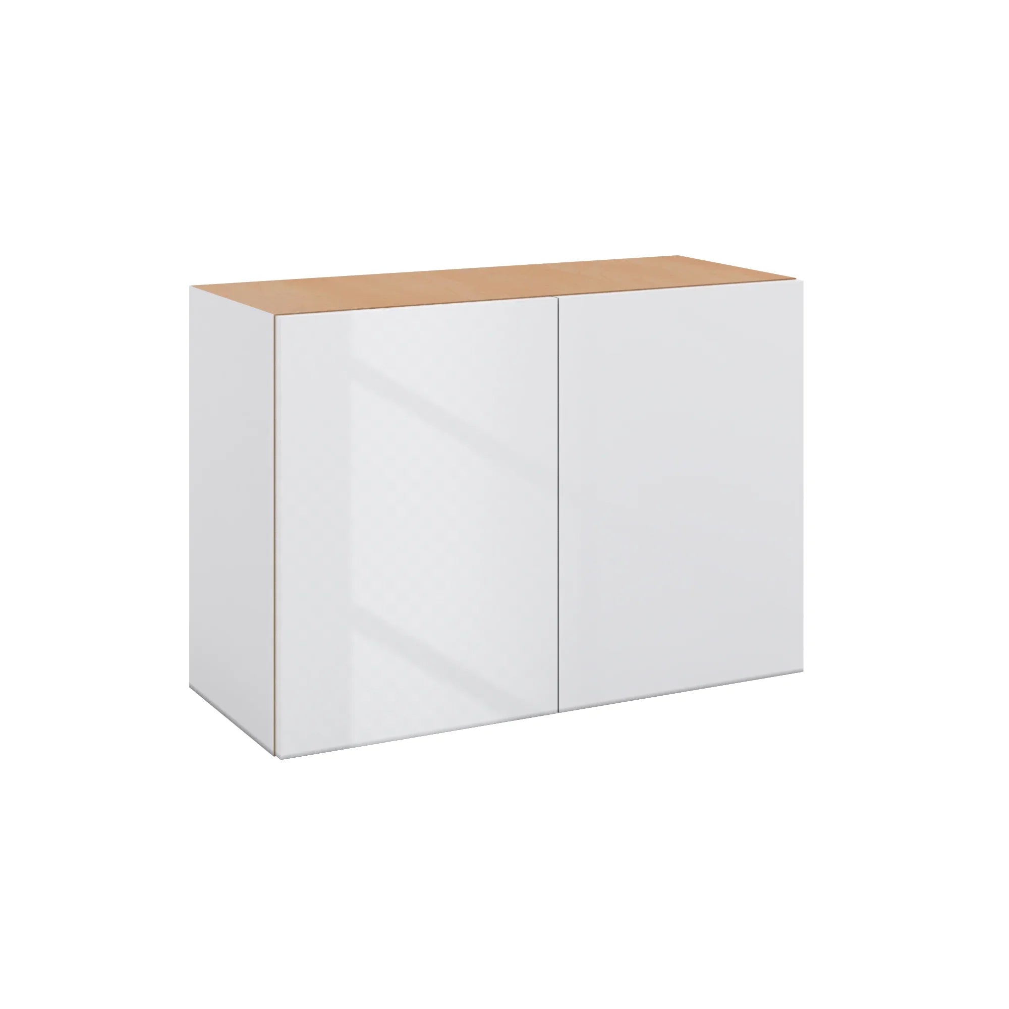 Modernform Cabinet Gloss White 30" W X 21" H X 12" D Double Door Wall Cabinet
