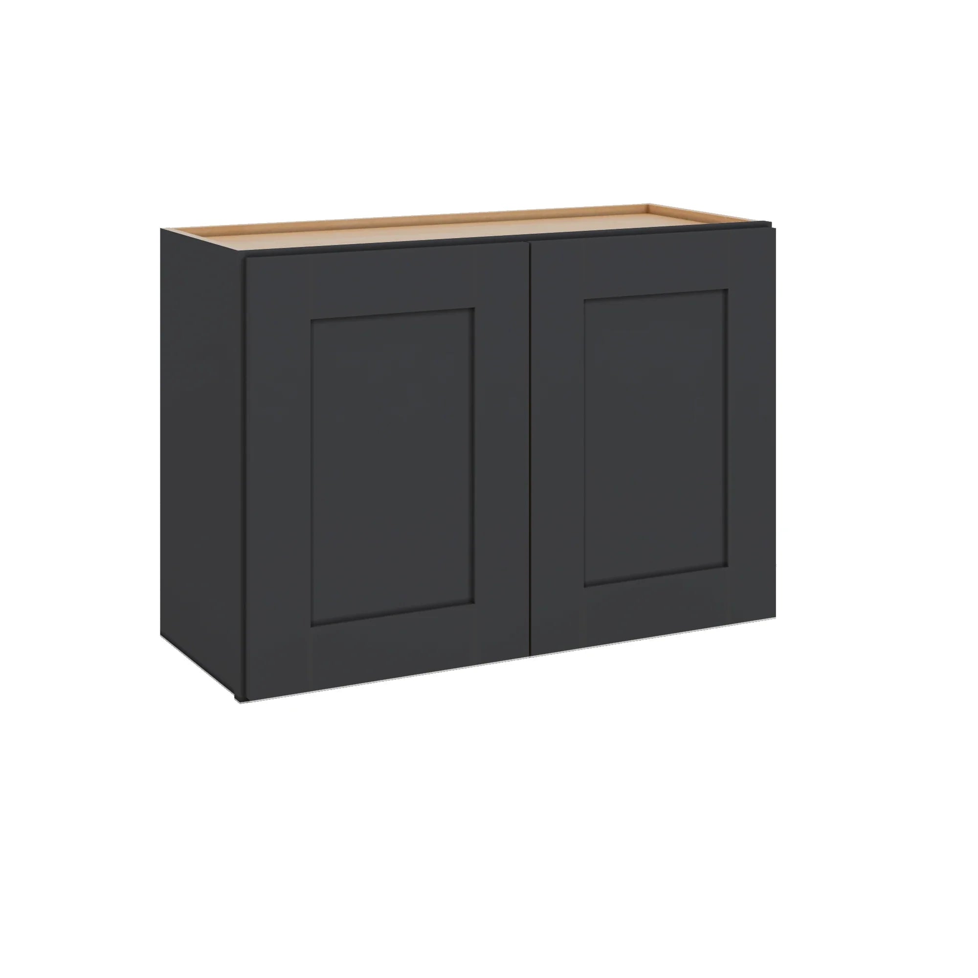 Modernform Cabinet Onyx Black Shaker 30" W X 21" H X 12" D Double Door Wall Cabinet