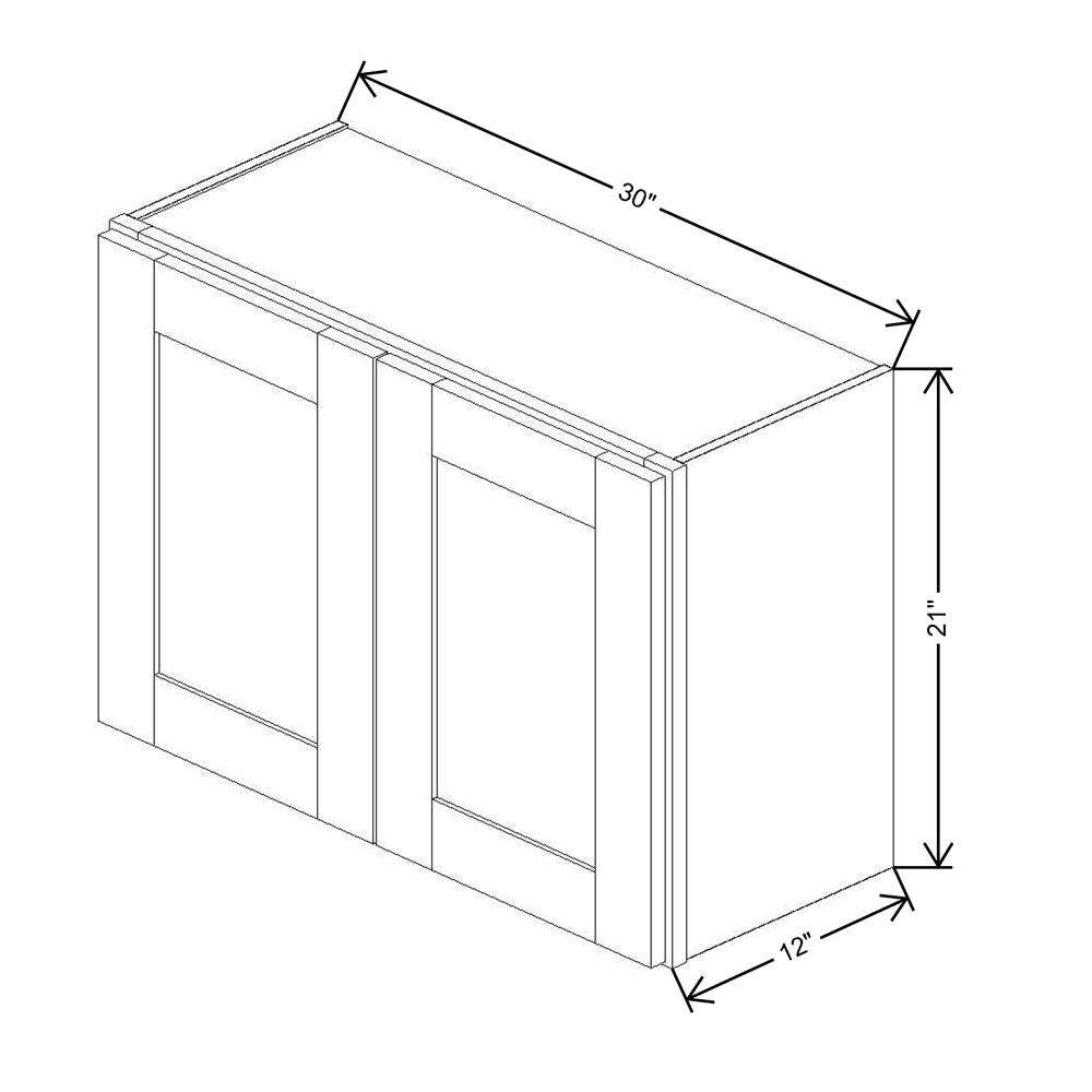 Fabuwood Allure Luna Dove 30"W X 21"H Wall