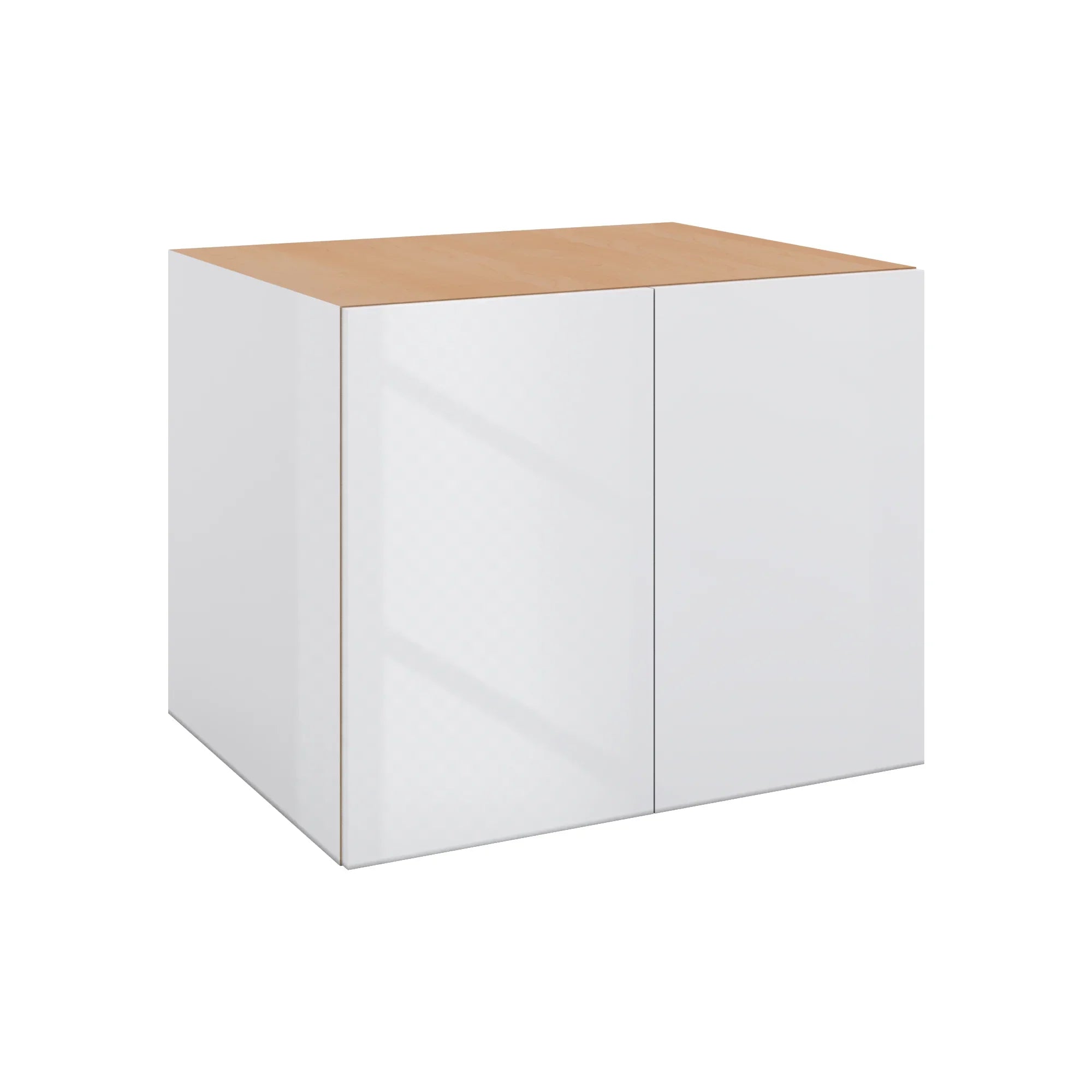 Modernform Cabinet Gloss White 30" W X 24" H X 24" D Double Door Wall Cabinet