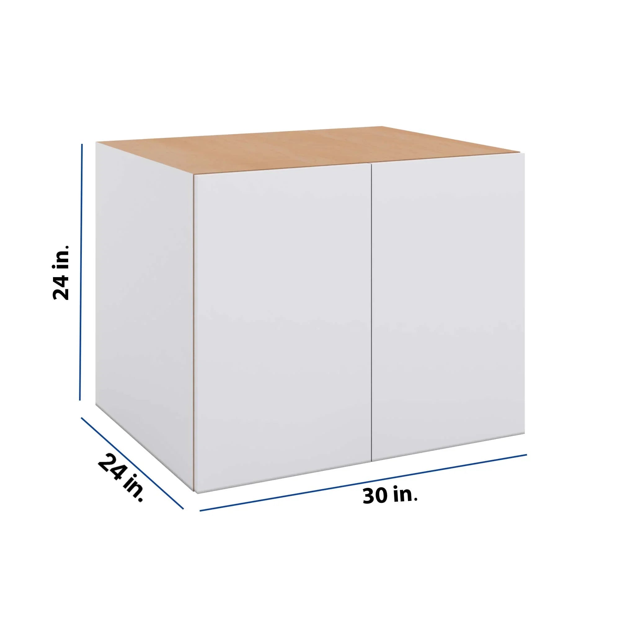 Modernform Cabinet Matte White 30" W X 24" H X 24" D Double Door Wall Cabinet