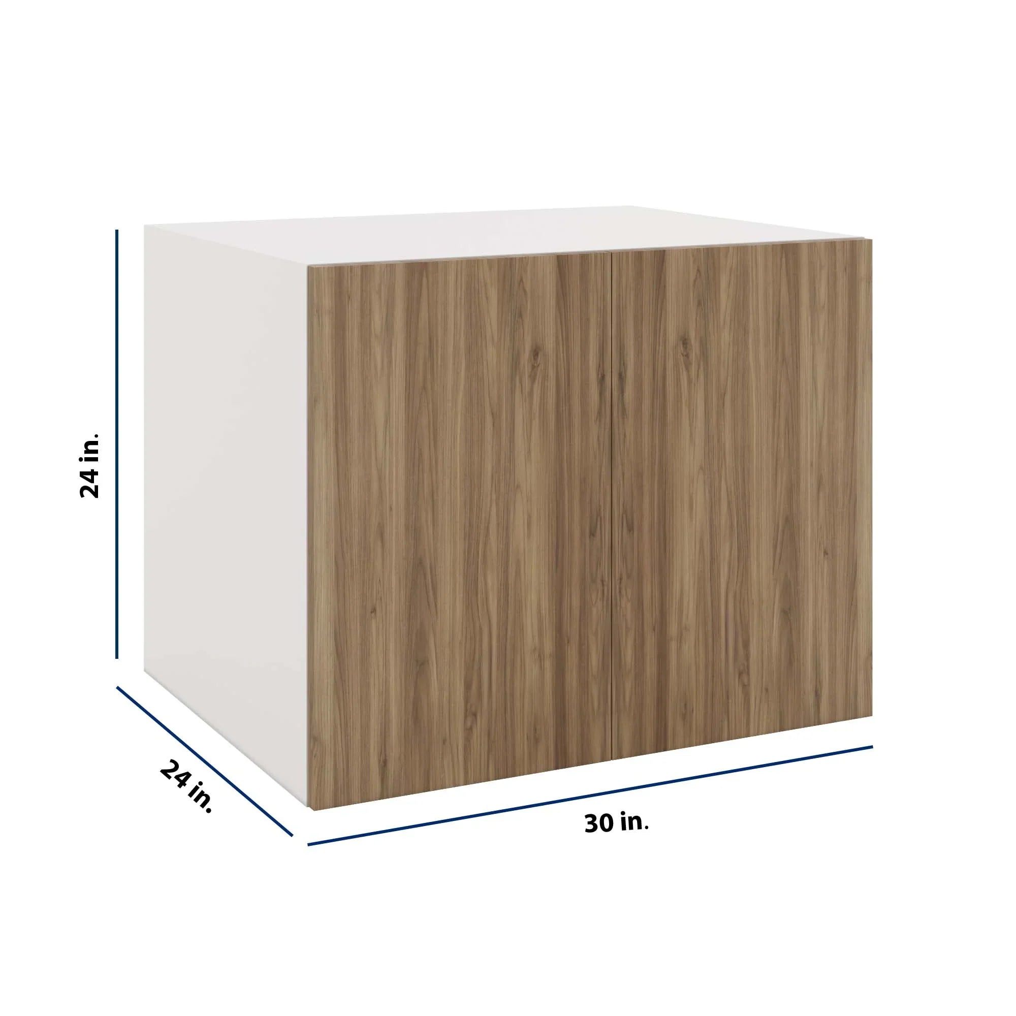 Modernform Cabinet Walnut 30" W X 24" H X 24" D Double Door Wall Cabinet