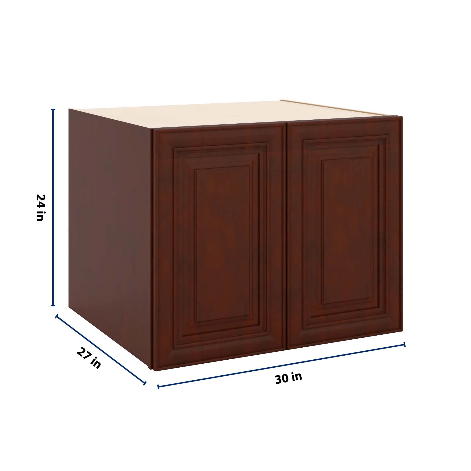 J&K Mahogany J5 Refrigerator Wall Cabinet - 30" W x 24" H x 27" D