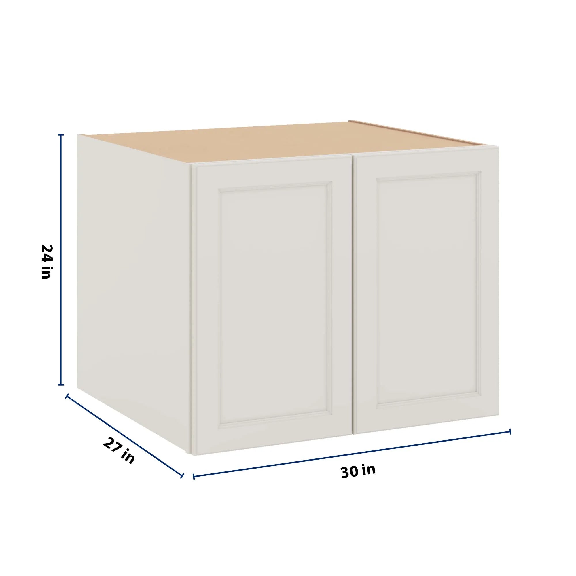 J&K Dove E1 Refrigerator Wall Cabinet - 30" W x 24" H x 27" D