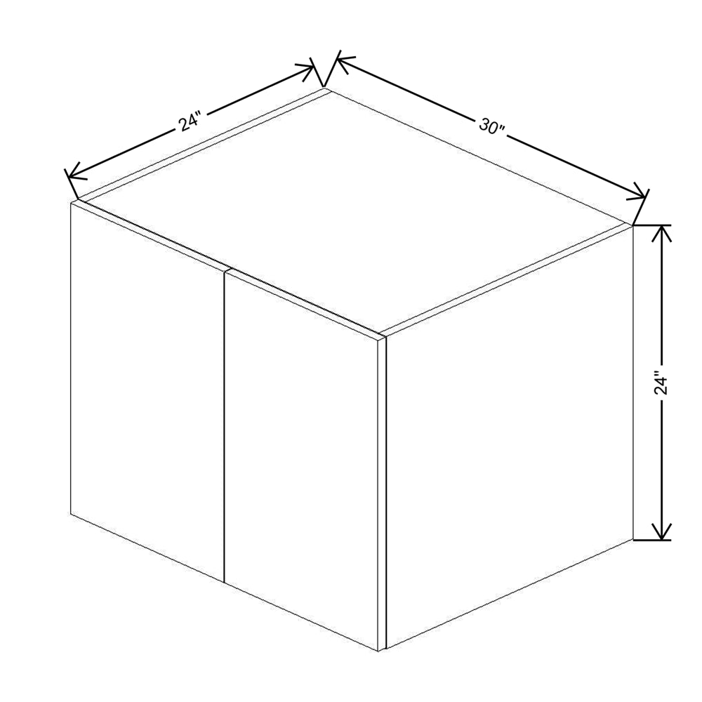 CNC Concord Elegant Ocean 30" W X 24" H X 24" D Double Door Wall Cabinet