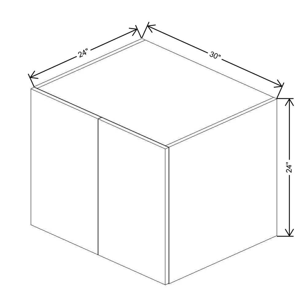CNC Classic Milano Polar White 30" W X 24" H X 24" D Double Door Wall Cabinet