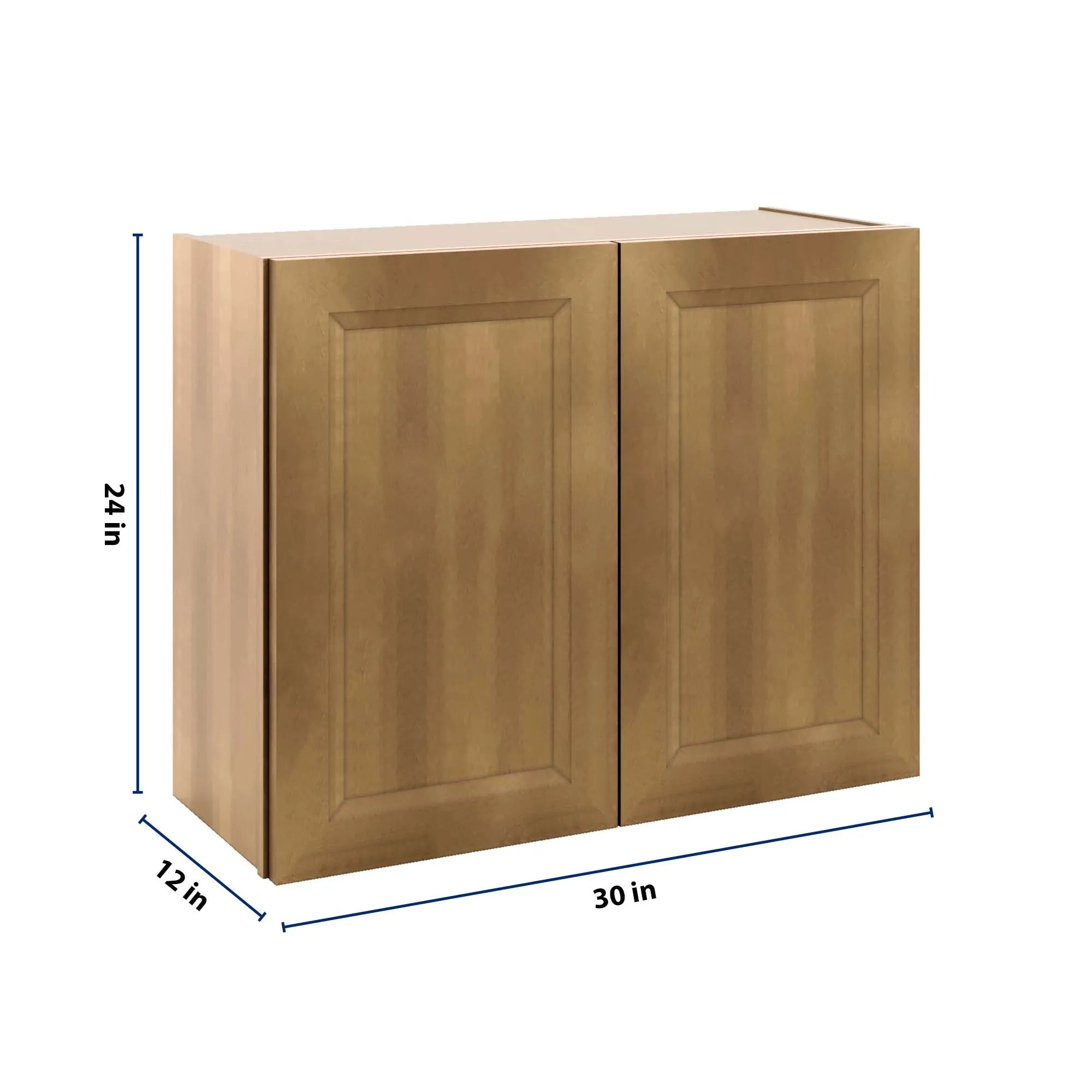 J&K Butterscotch B8 Double Door Wall Cabinet - 30" W x 24" H