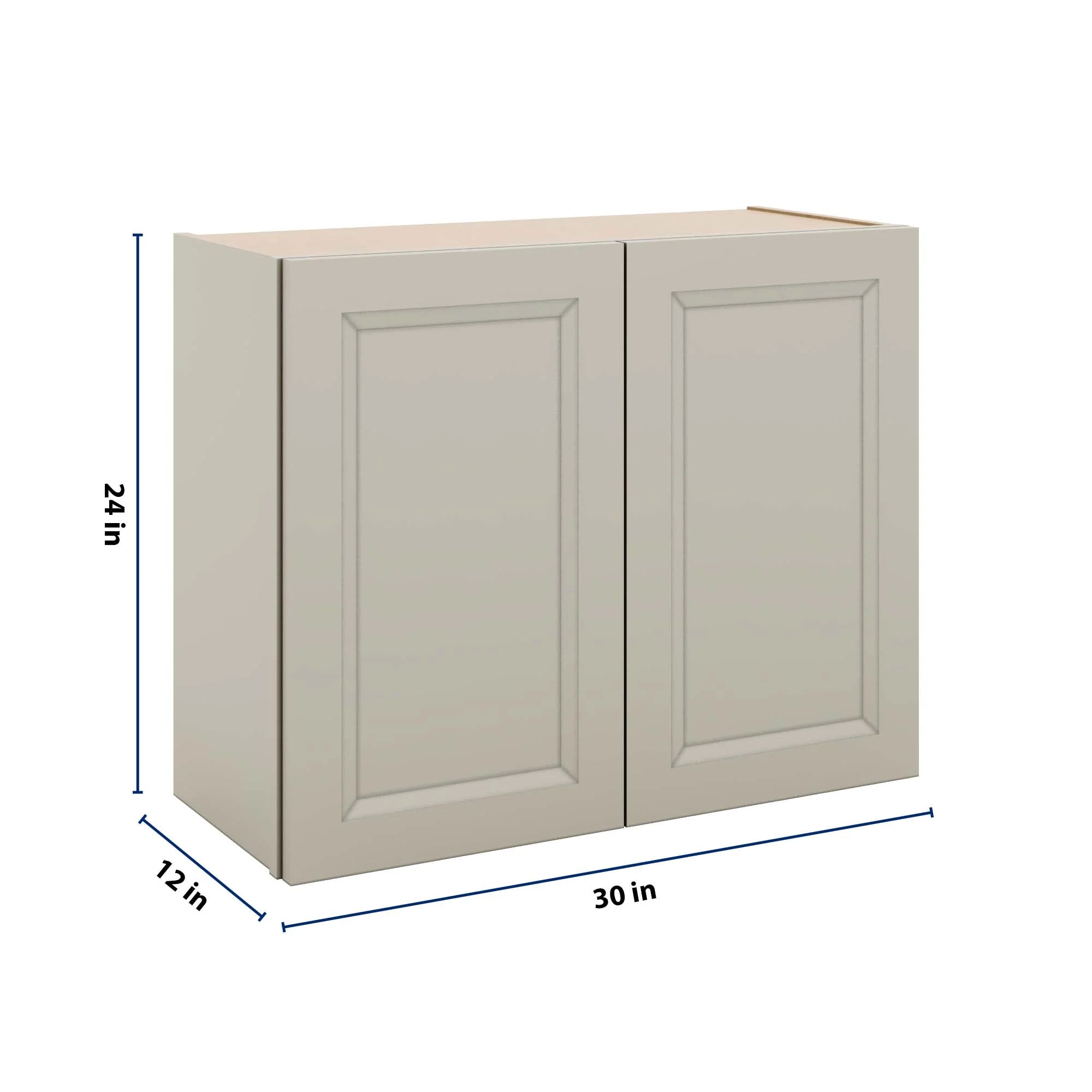 J&K Pebble B6 Double Door Wall Cabinet - 30" W x 24" H