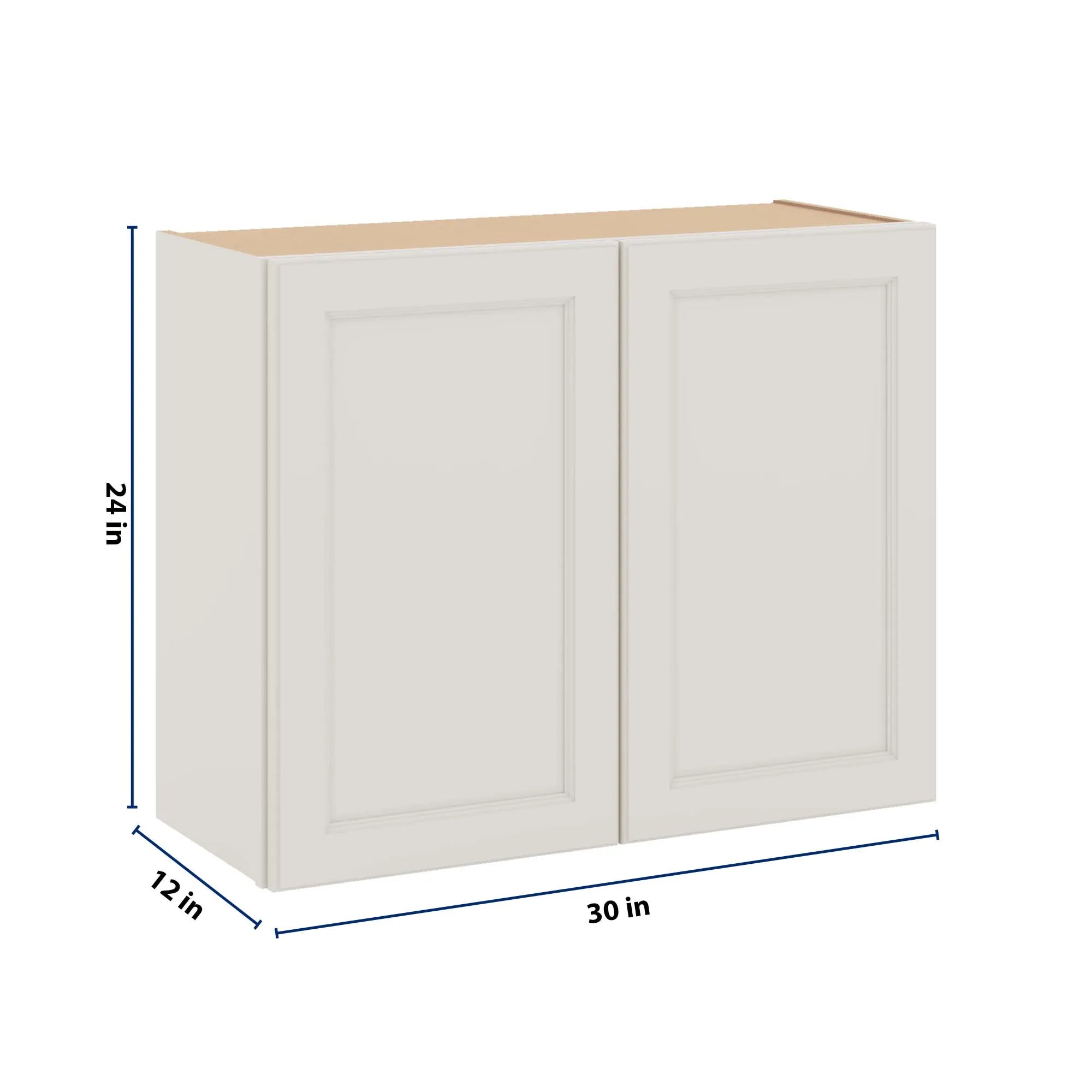 J&K Dove E1 Double Door Wall Cabinet - 30" W x 24" H