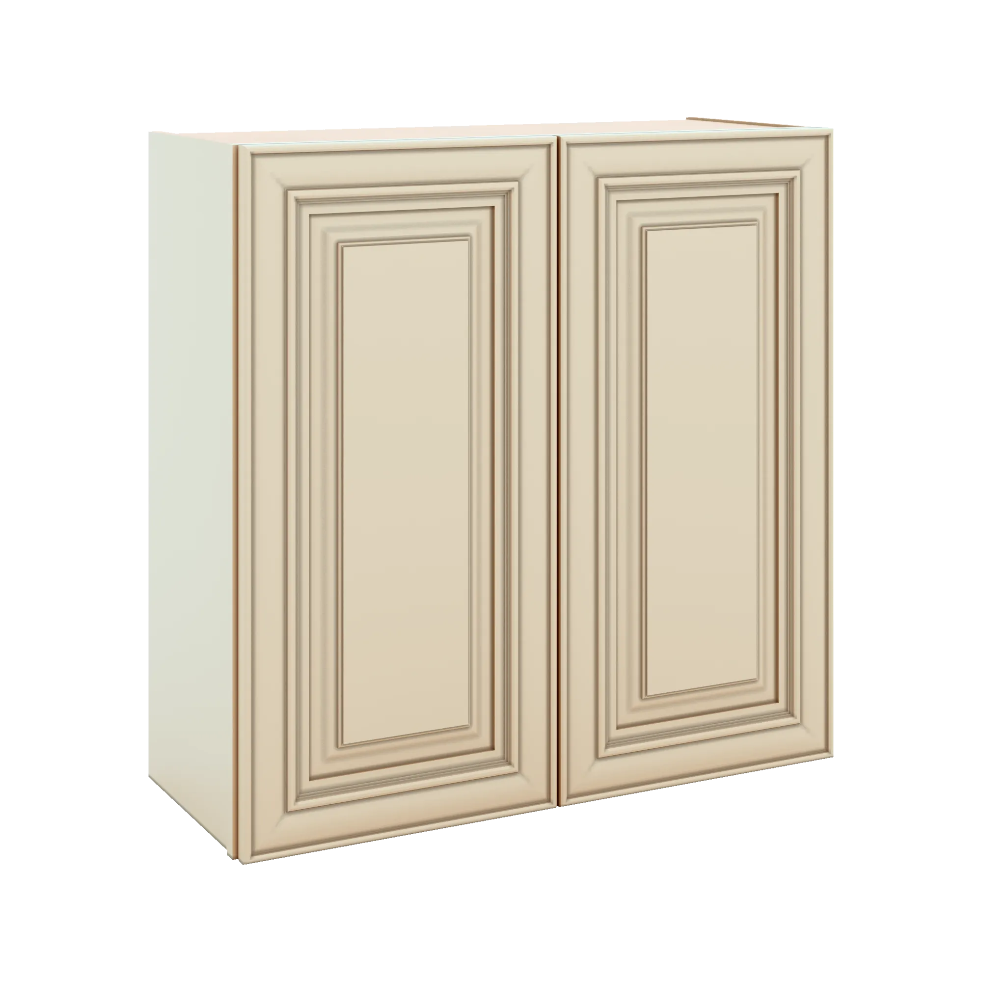 J&K Creme Glazed A7 Double Door Wall Cabinet - 30" W x 30" H