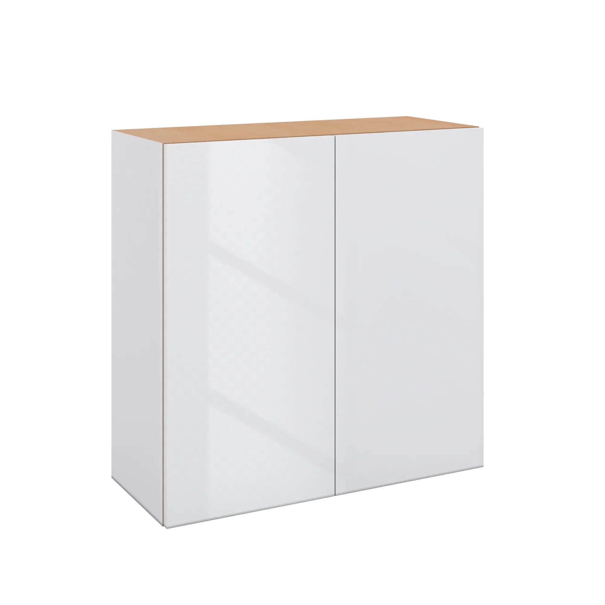 Modernform Cabinet Gloss White 30" W X 30" H X 12" D Double Door Wall Cabinet