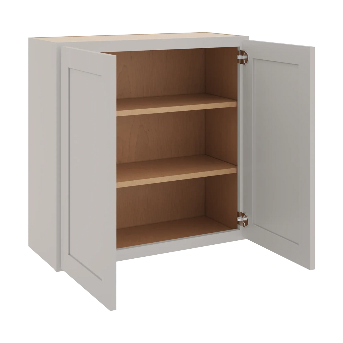 cnc luxor 5 piece misty grey 30 w x 30 h double door wall cabinet