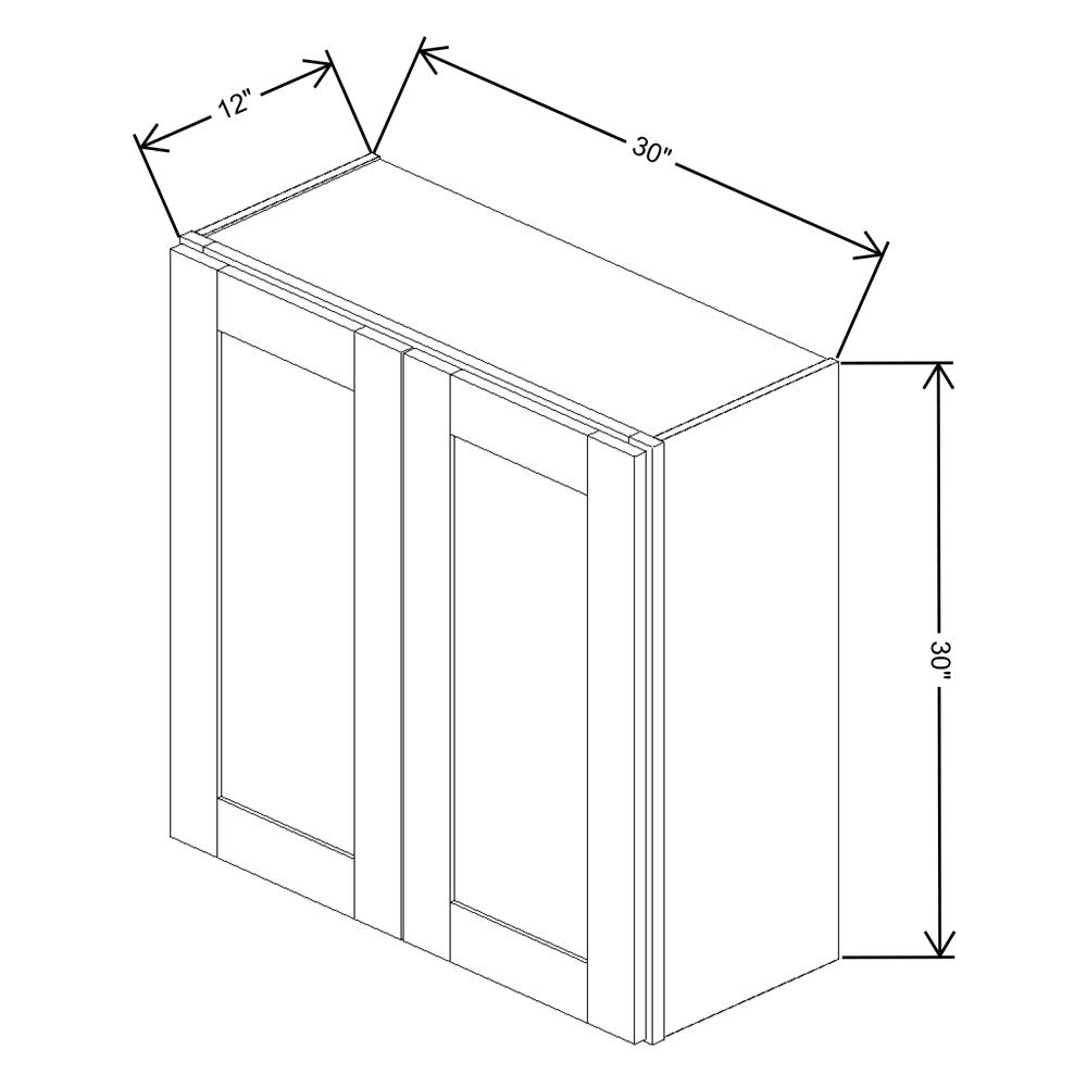 Fabuwood Allure Luna Dove Wall 30"W x 30"H Shaker Cabinet