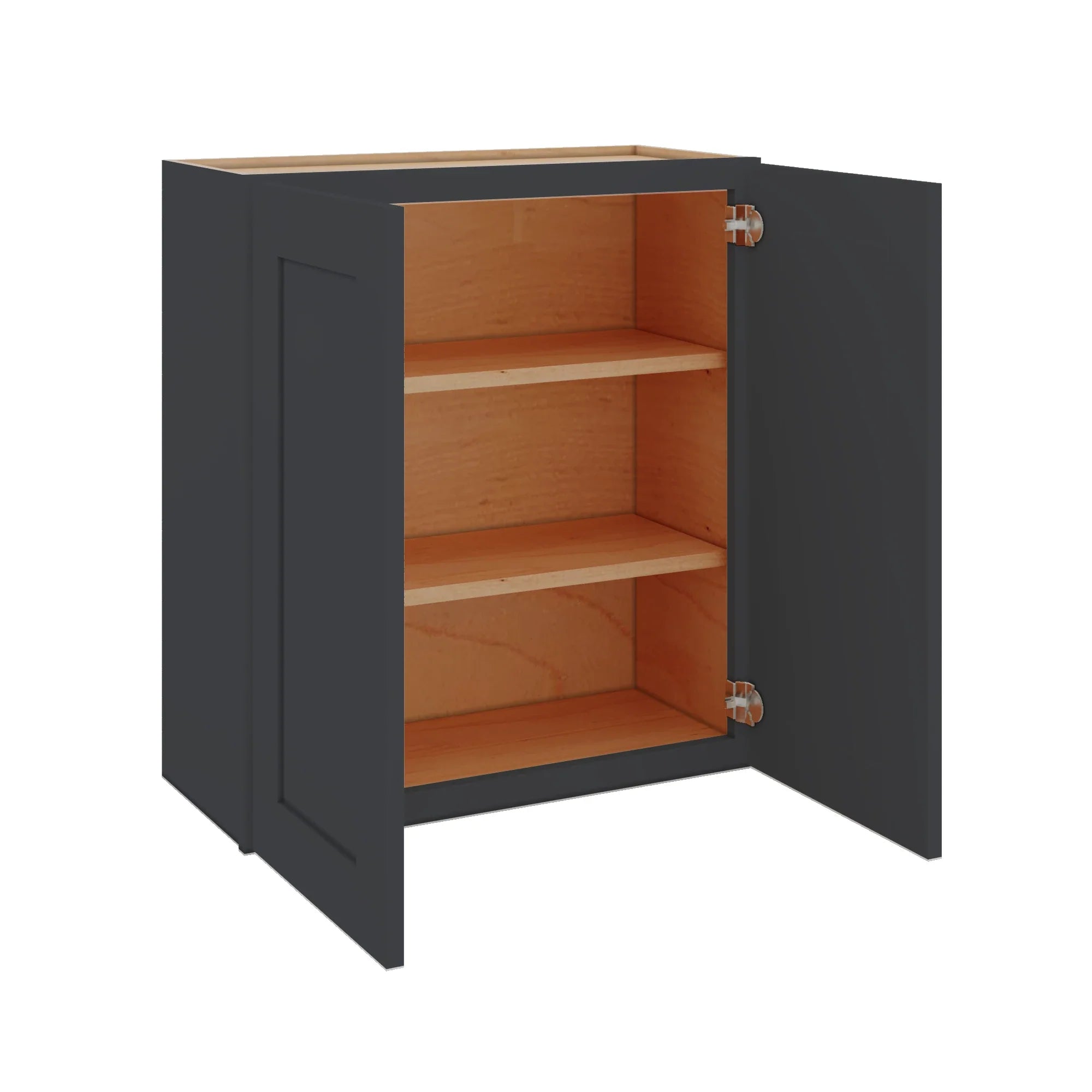 Modernform Cabinet Onyx Black Shaker 30" W X 30" H X 12" D Double Door Wall Cabinet