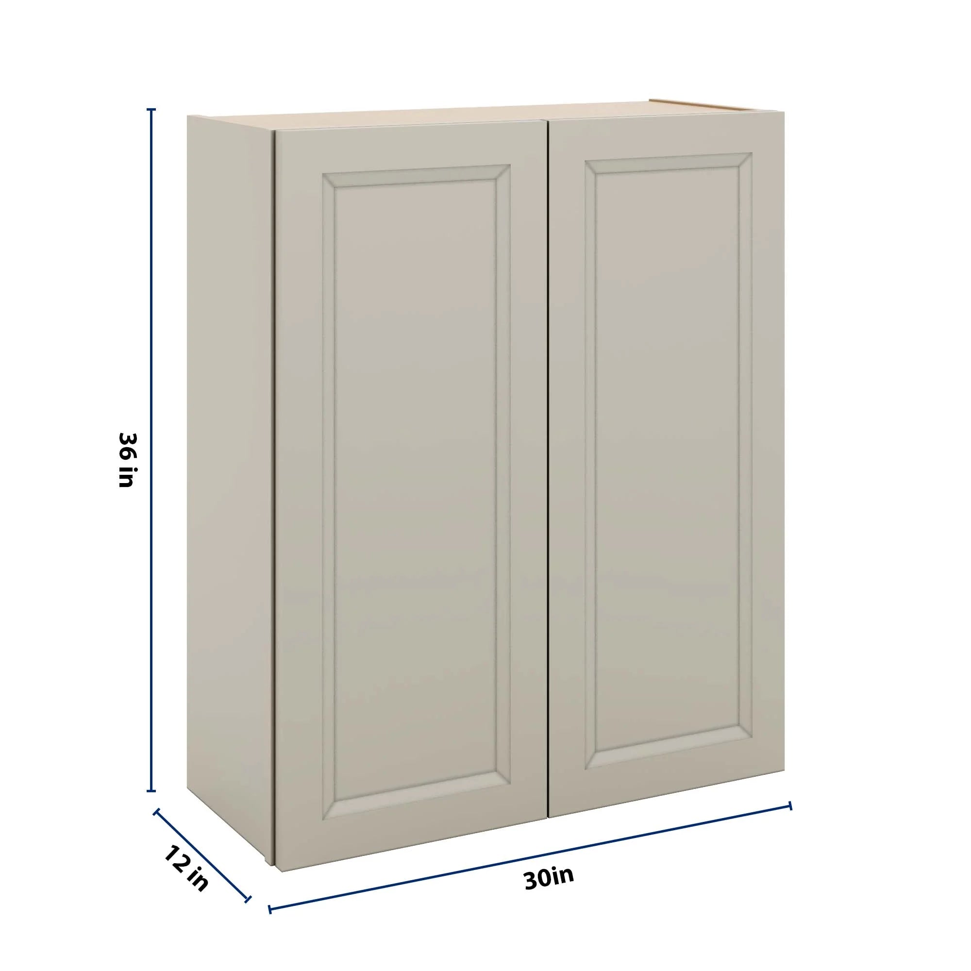 J&K Pebble B6 Double Door Wall Cabinet - 30" W x 36" H
