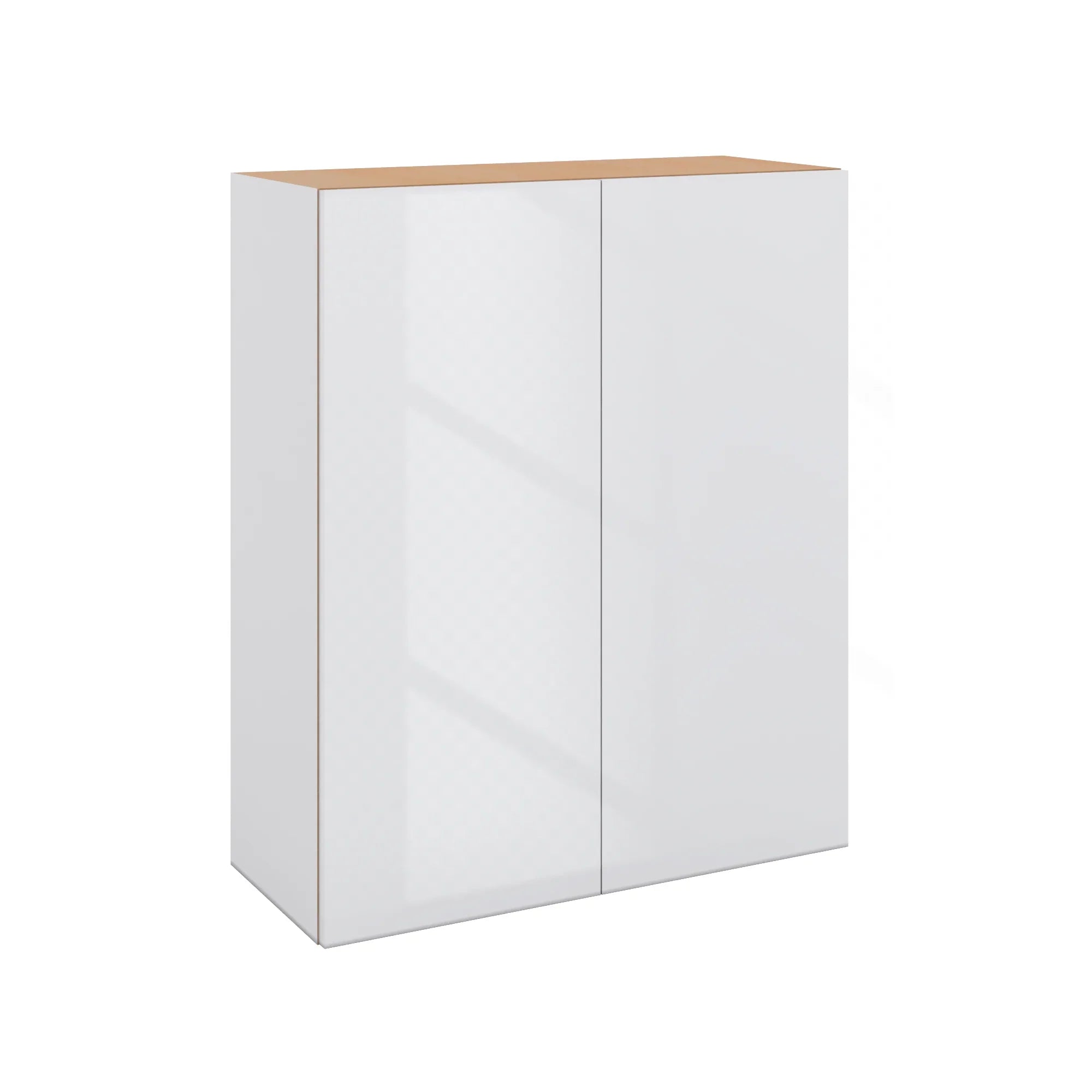 Modernform Cabinet Gloss White 30" W X 36" H X 12" D Double Door Wall Cabinet
