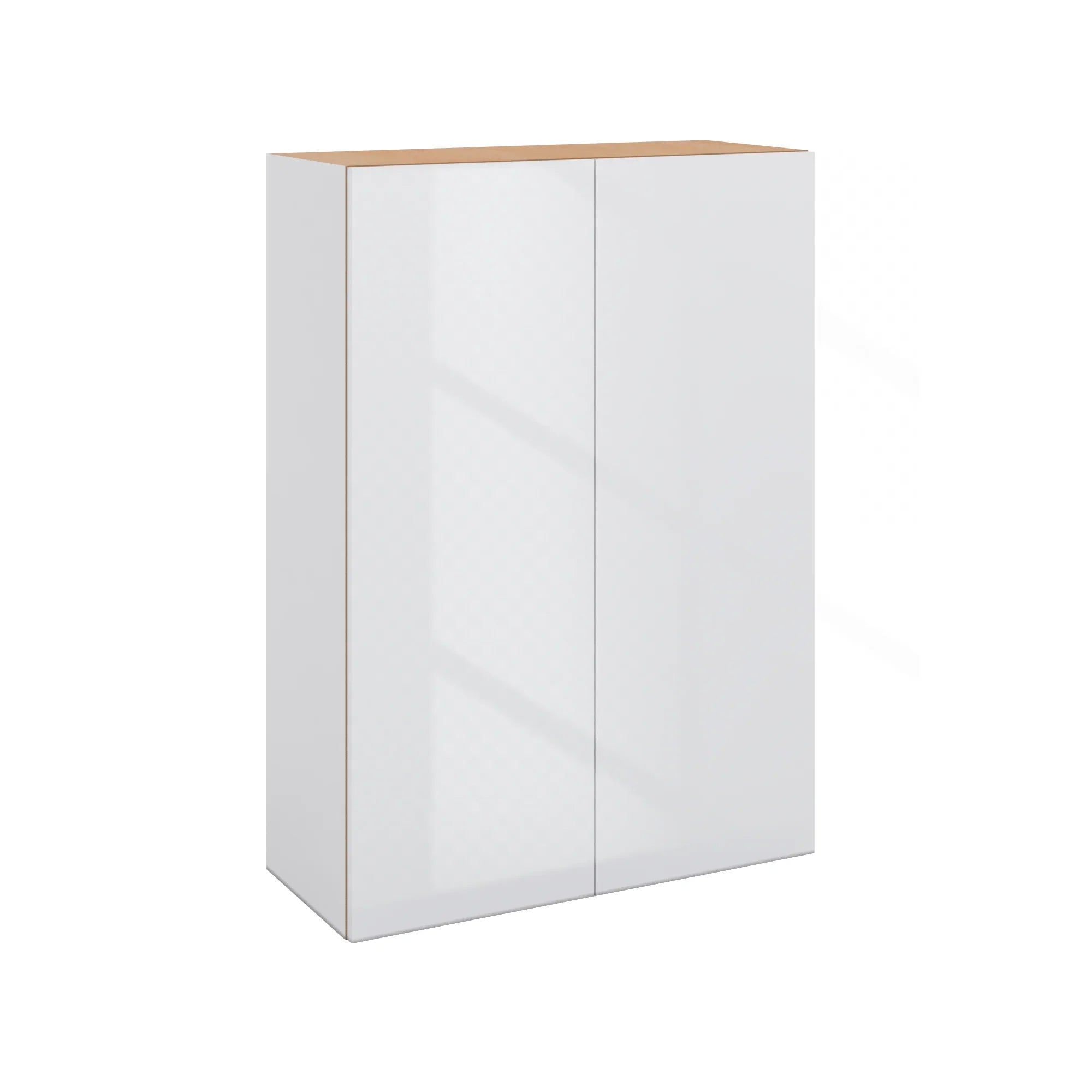 Modernform Cabinet Gloss White 30" W X 42" H X 12" D Double Door Wall Cabinet