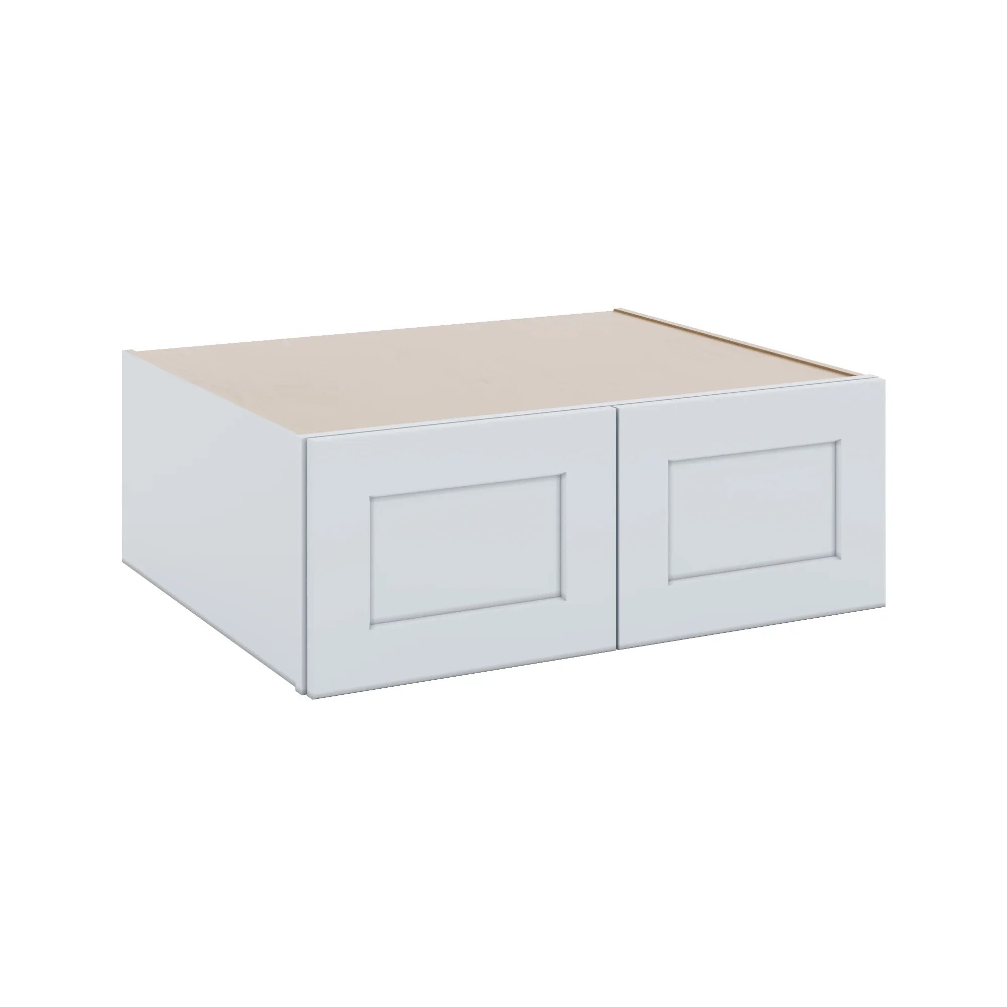 J&K White Shaker S8 Refrigerator Wall Cabinet - 33" W x 12" H x 27" D