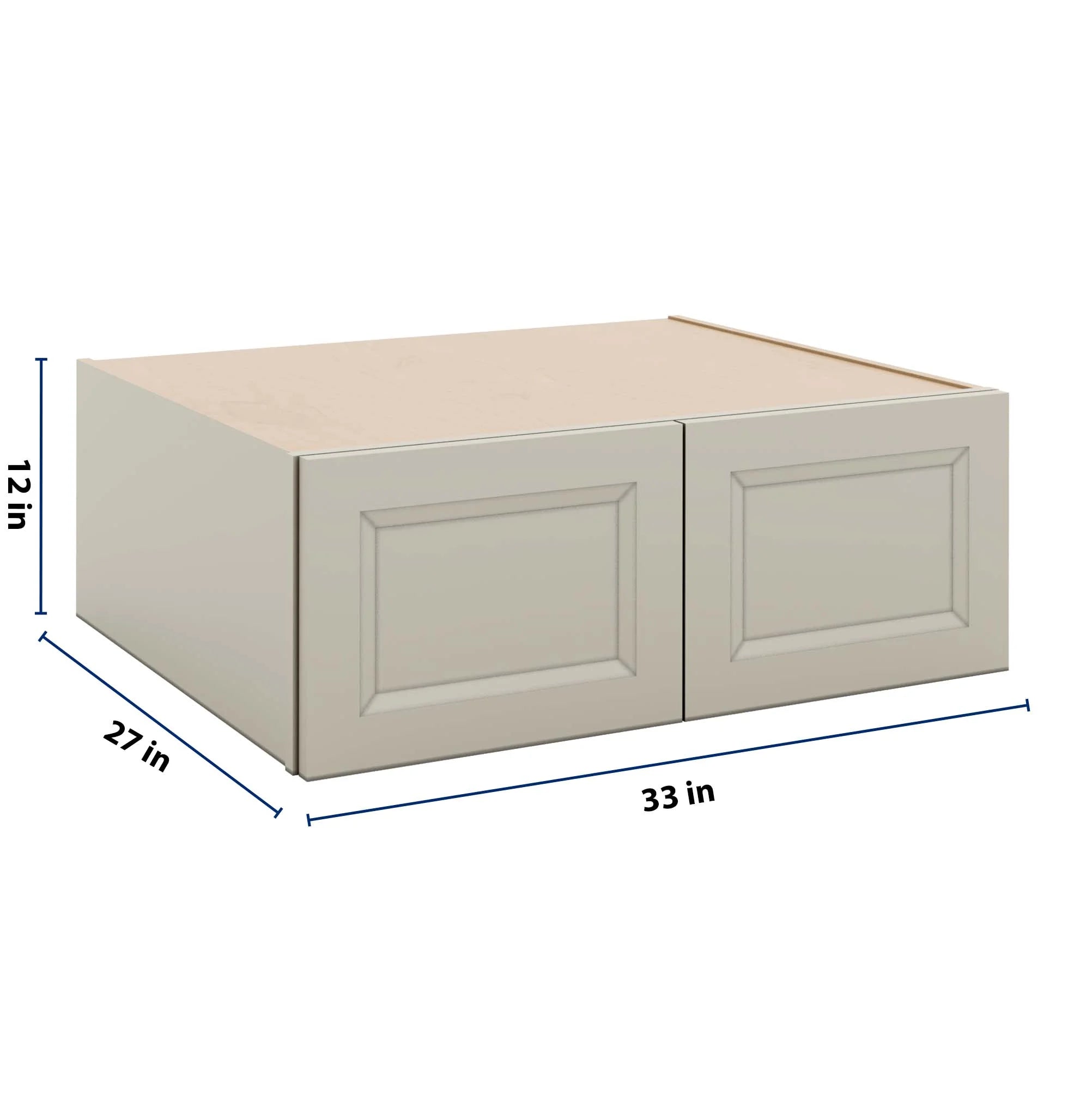 J&K Pebble B6 Refrigerator Wall Cabinet - 33" W x 12" H x 27" D