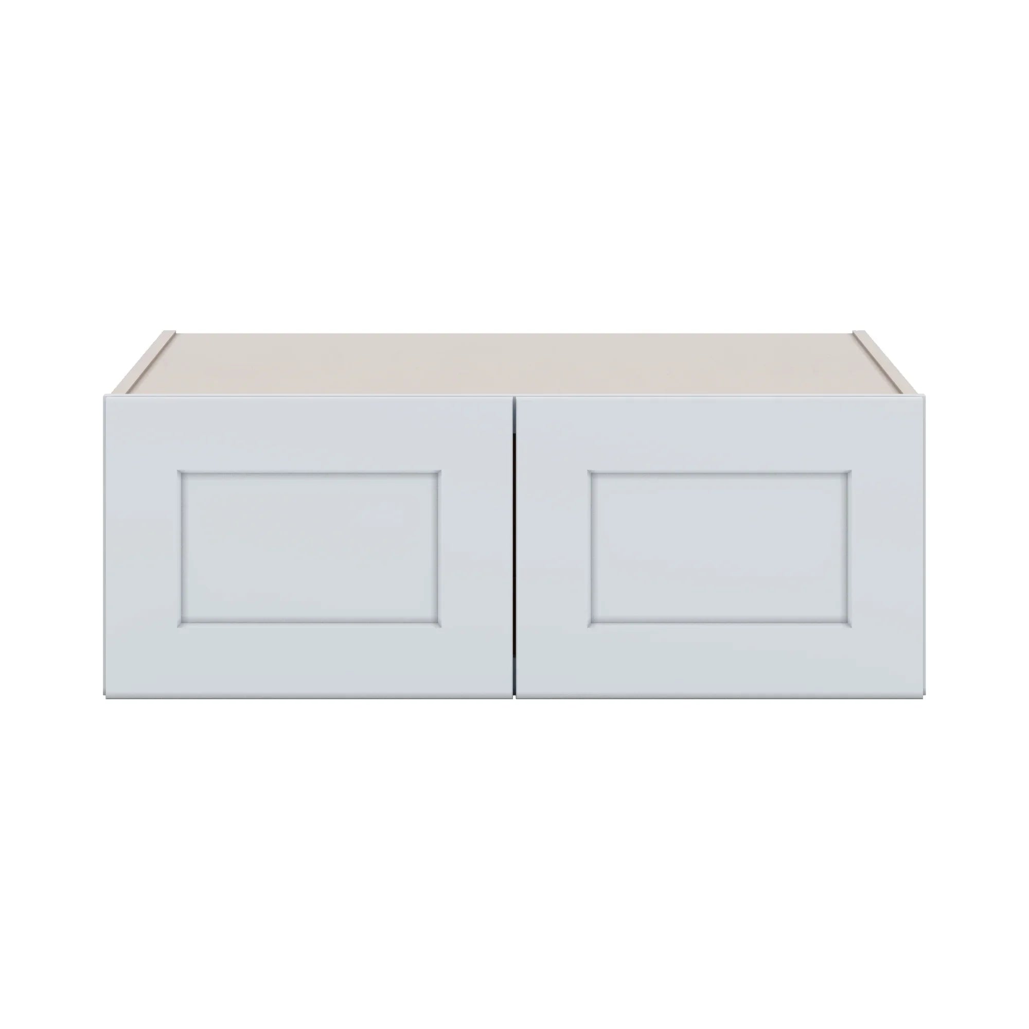 J&K White Shaker S8 Refrigerator Wall Cabinet 33" W x 12" H x 27" D