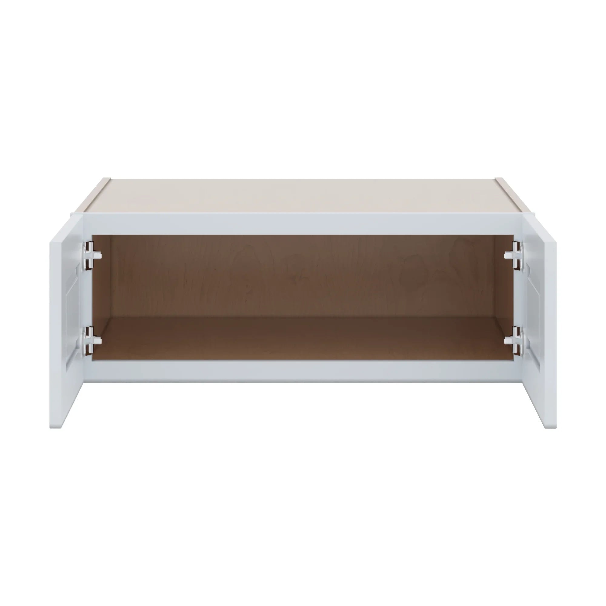 J&K White Shaker S8 Refrigerator Wall Cabinet 33" W x 12" H x 27" D