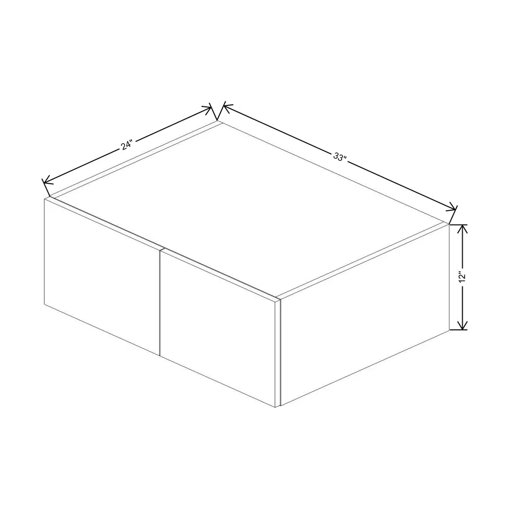 CNC Classic Milano Dune 33" W X 12" H X 24" D Double Door Wall Cabinet