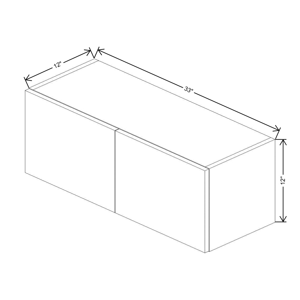 CNC Concord Richmond White 33" W X 12" H Double Door Wall Cabinet