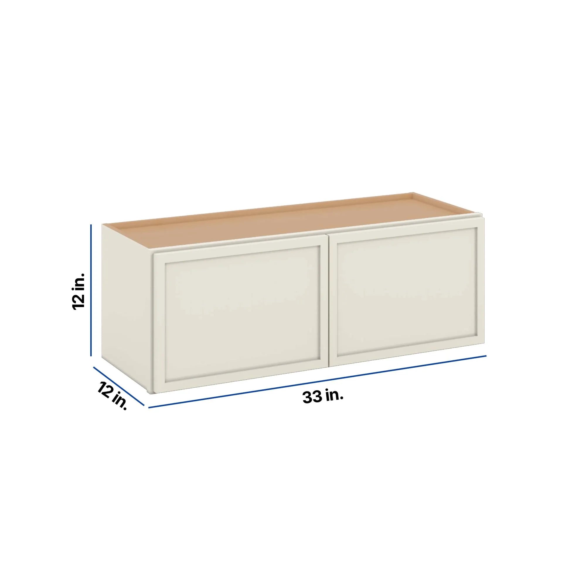 Modernform Cabinet Slim Dove White 33" W X 12" H X 12" D Double Door Wall Cabinet