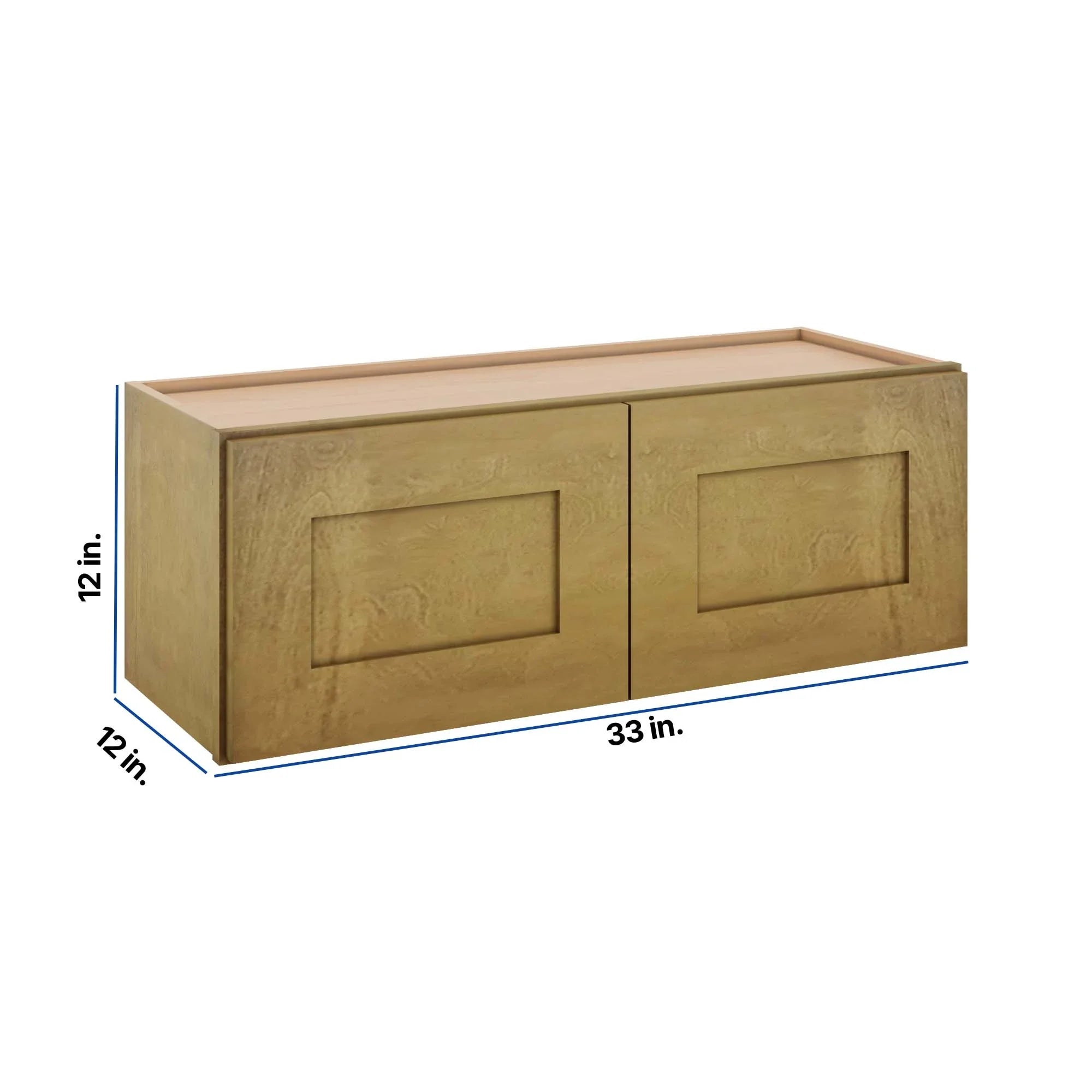 Modernform Cabinet Natural Shaker 33" W X 12" H X 12" D Double Door Wall Cabinet