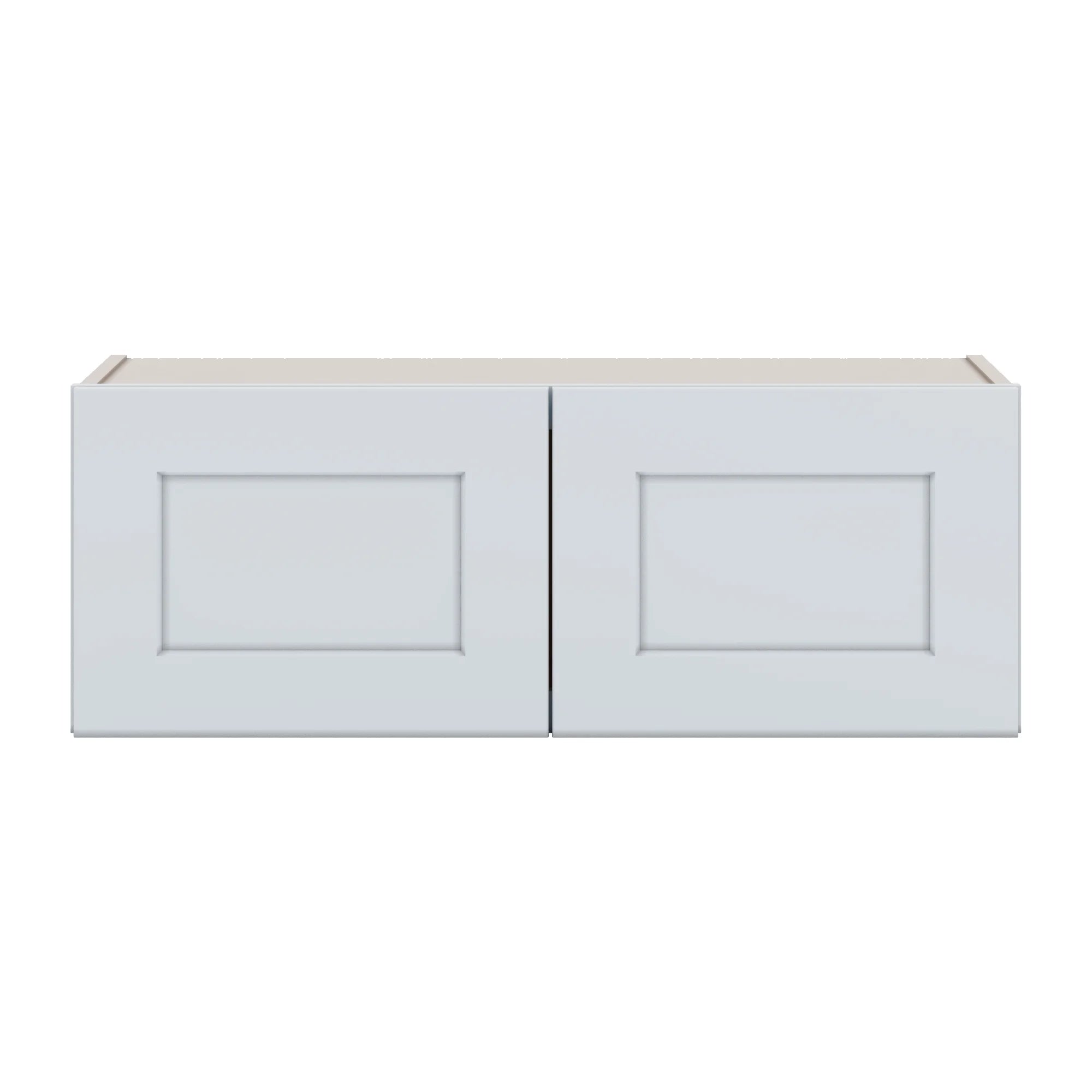 J&K White Shaker S8 Double Door Wall Cabinet 33" W x 12" H