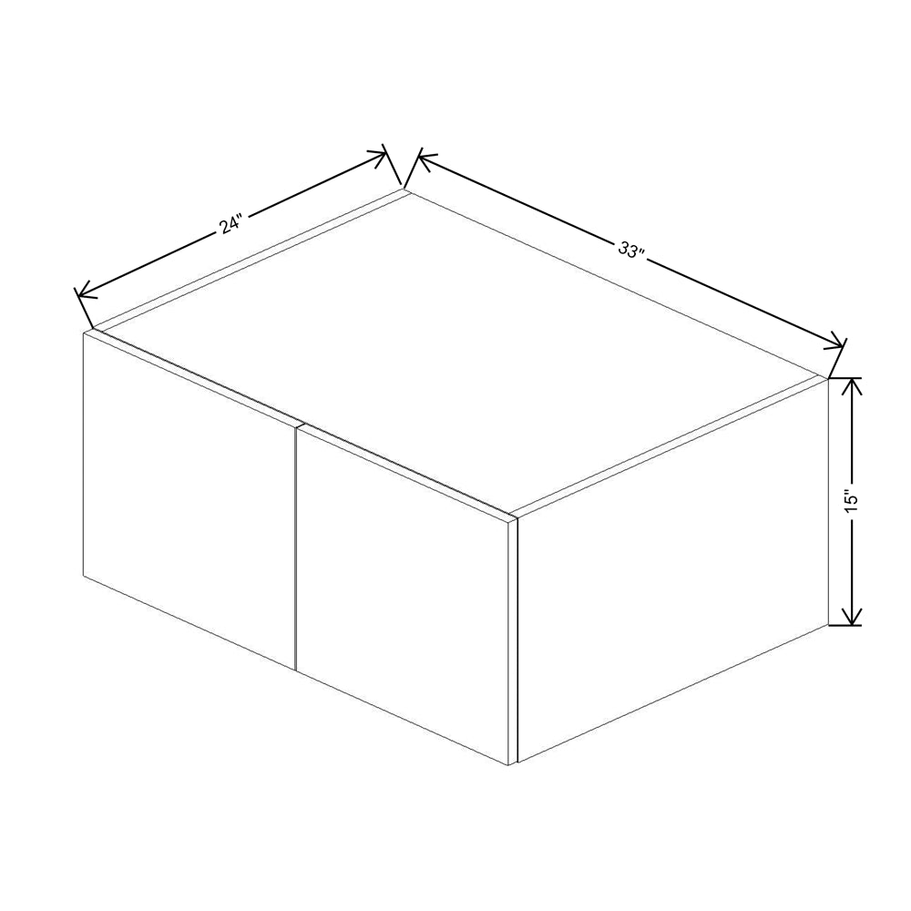 CNC Concord Elegant Ocean 33" W X 15" H X 24" D Double Door Wall Cabinet