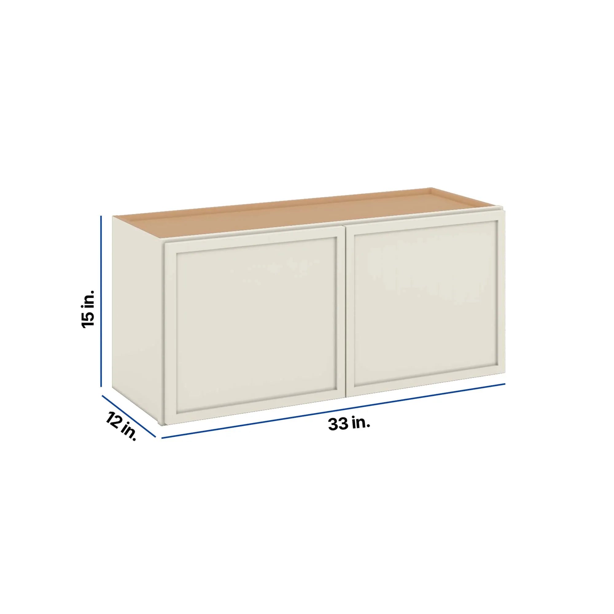 Modernform Cabinet Slim Dove White 33" W X 15" H X 12" D Double Door Wall Cabinet