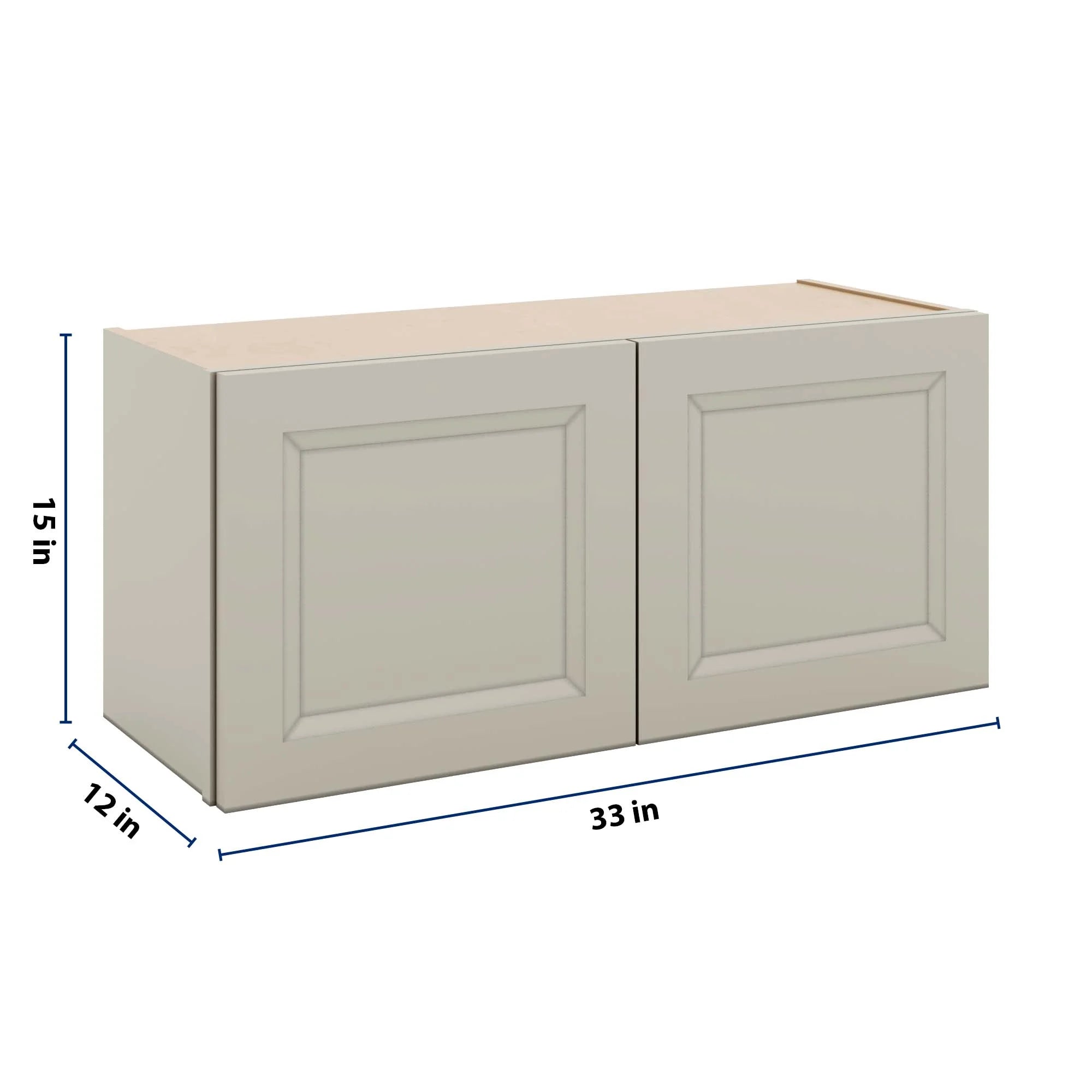J&K Pebble B6 Double Door Wall Cabinet - 33" W x 15" H