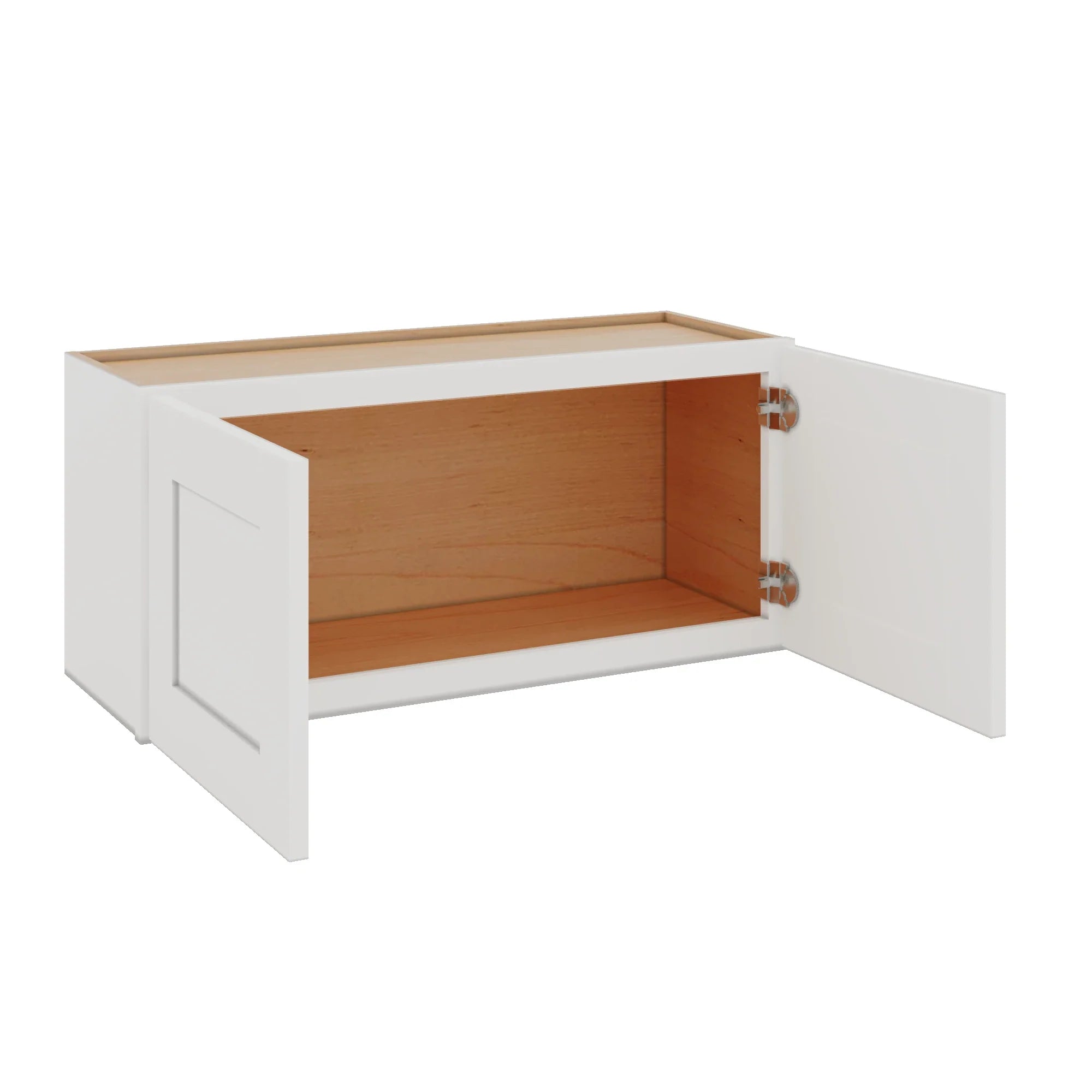 Modernform Cabinet White Shaker 33" W X 15" H X 12" D Double Door Wall Cabinet