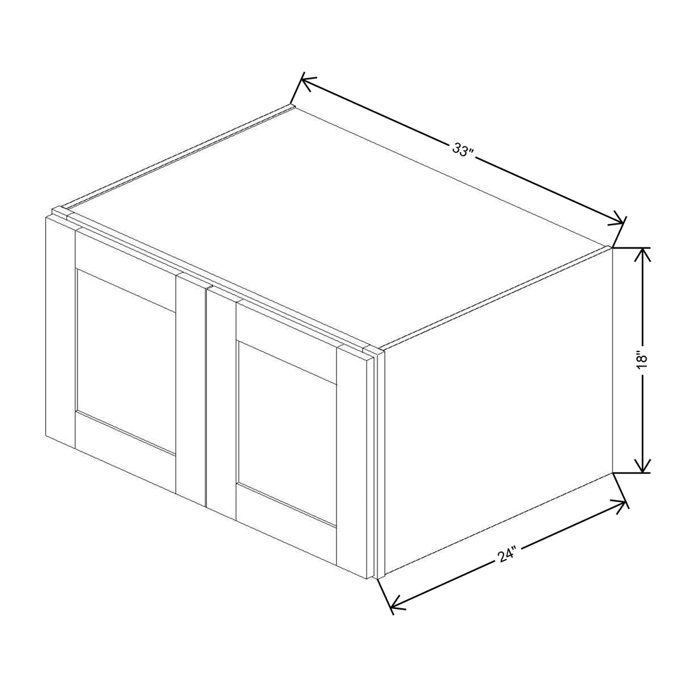 Fabuwood Allure Galaxy Frost 33"W X 18"H Wall X 24"Deep Wall