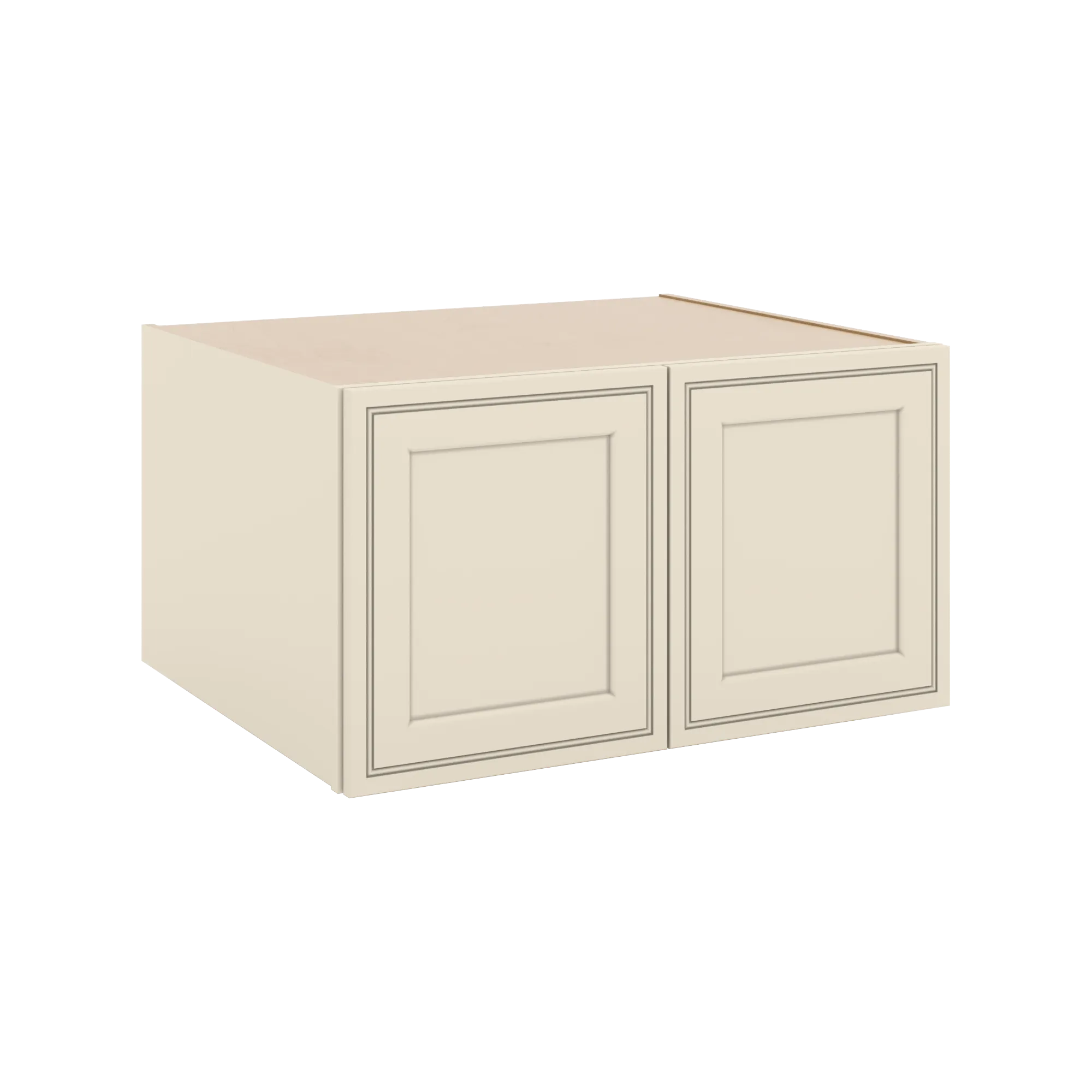 J&K Pearl Glazed H9 Refrigerator Wall Cabinet - 33" W x 18" H x 27" D