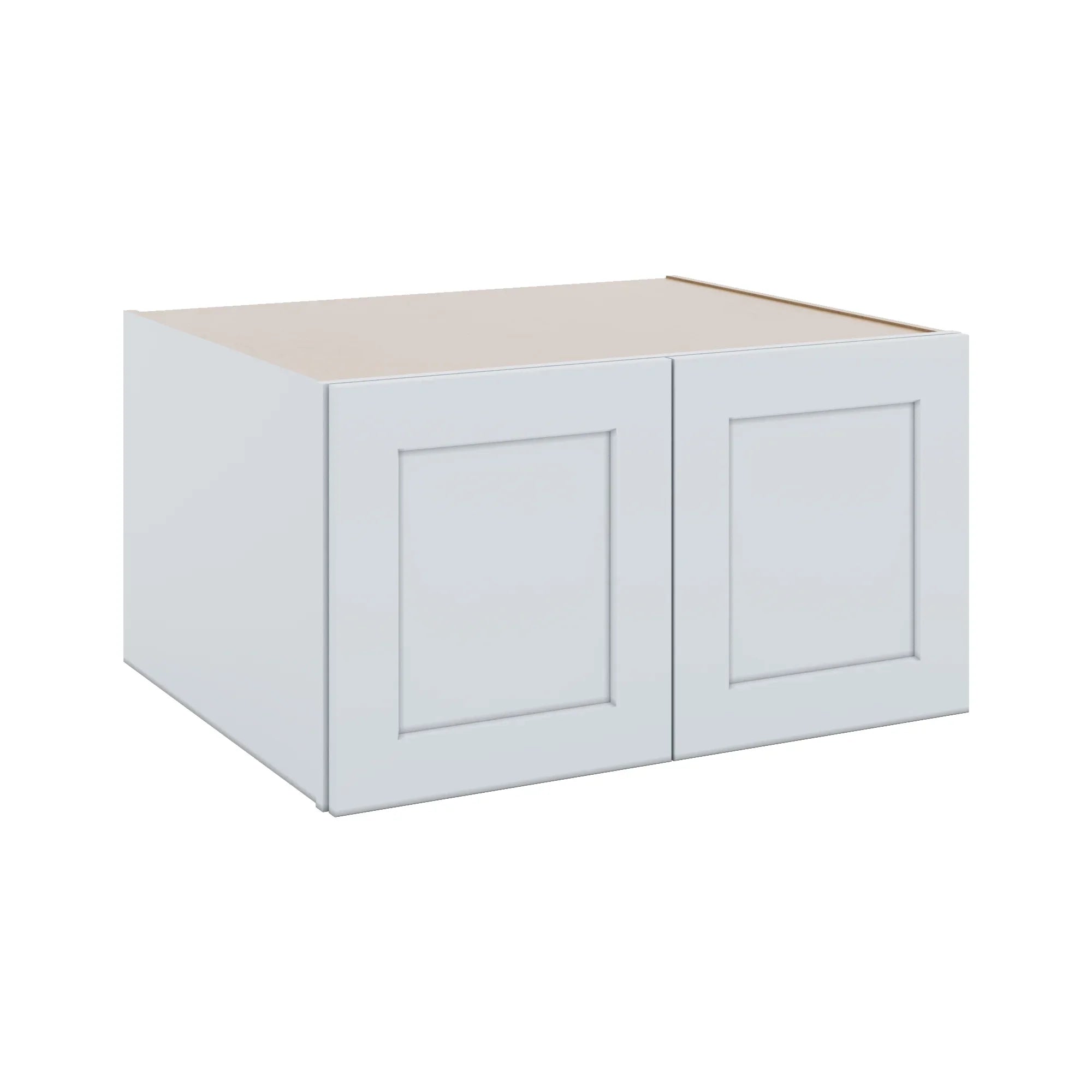 J&K White Shaker S8 Refrigerator Wall Cabinet - 33" W x 18" H x 27" D