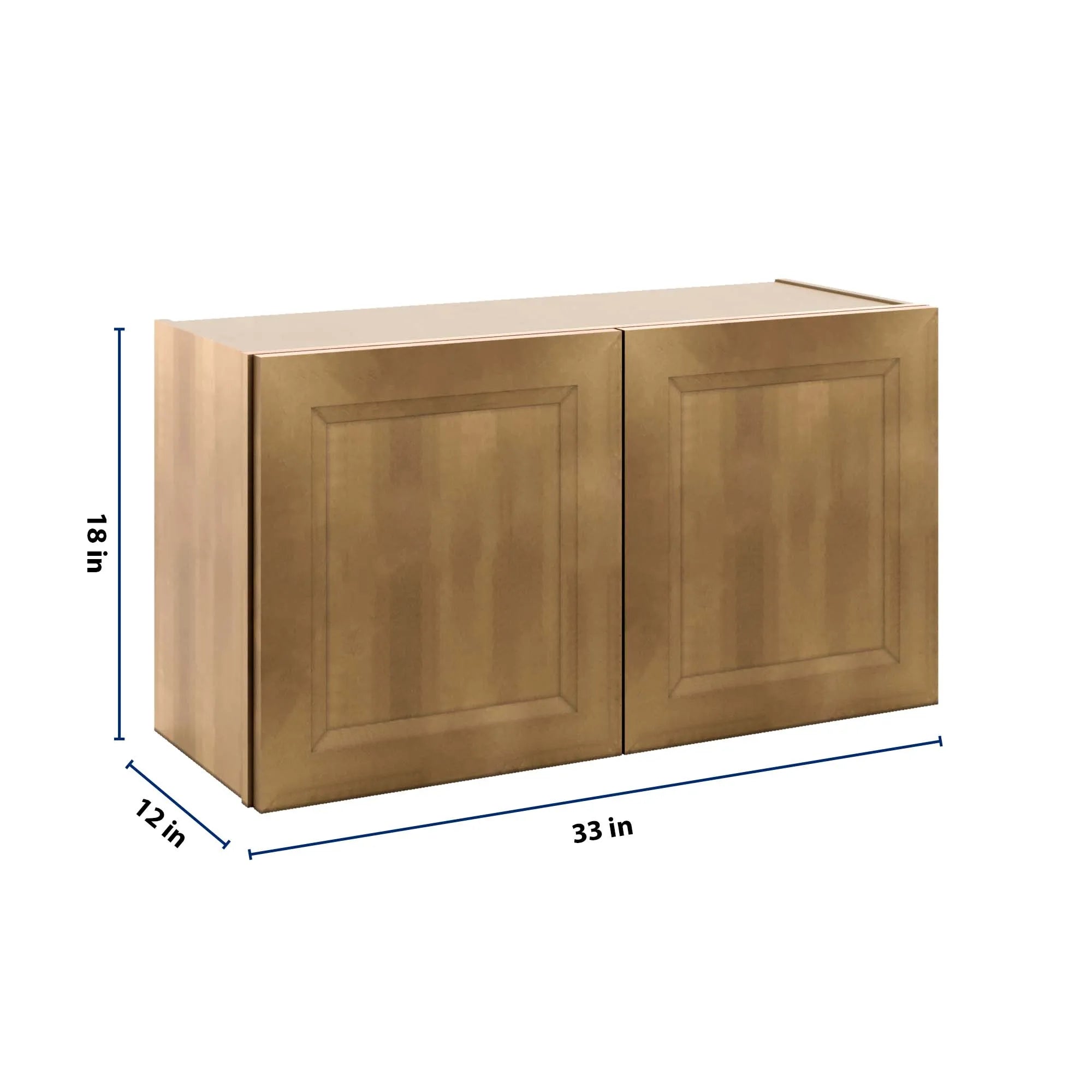 J&K Butterscotch B8 Double Door Wall Cabinet - 33" W x 18" H
