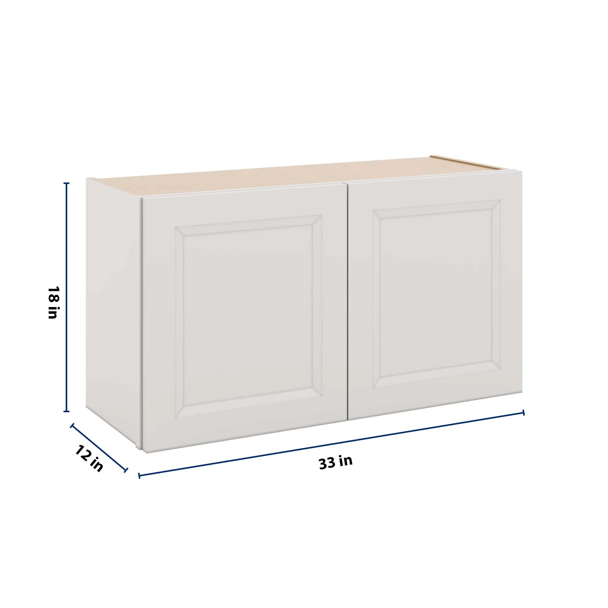 J&K Pure B5 Double Door Wall Cabinet - 33" W x 18" H