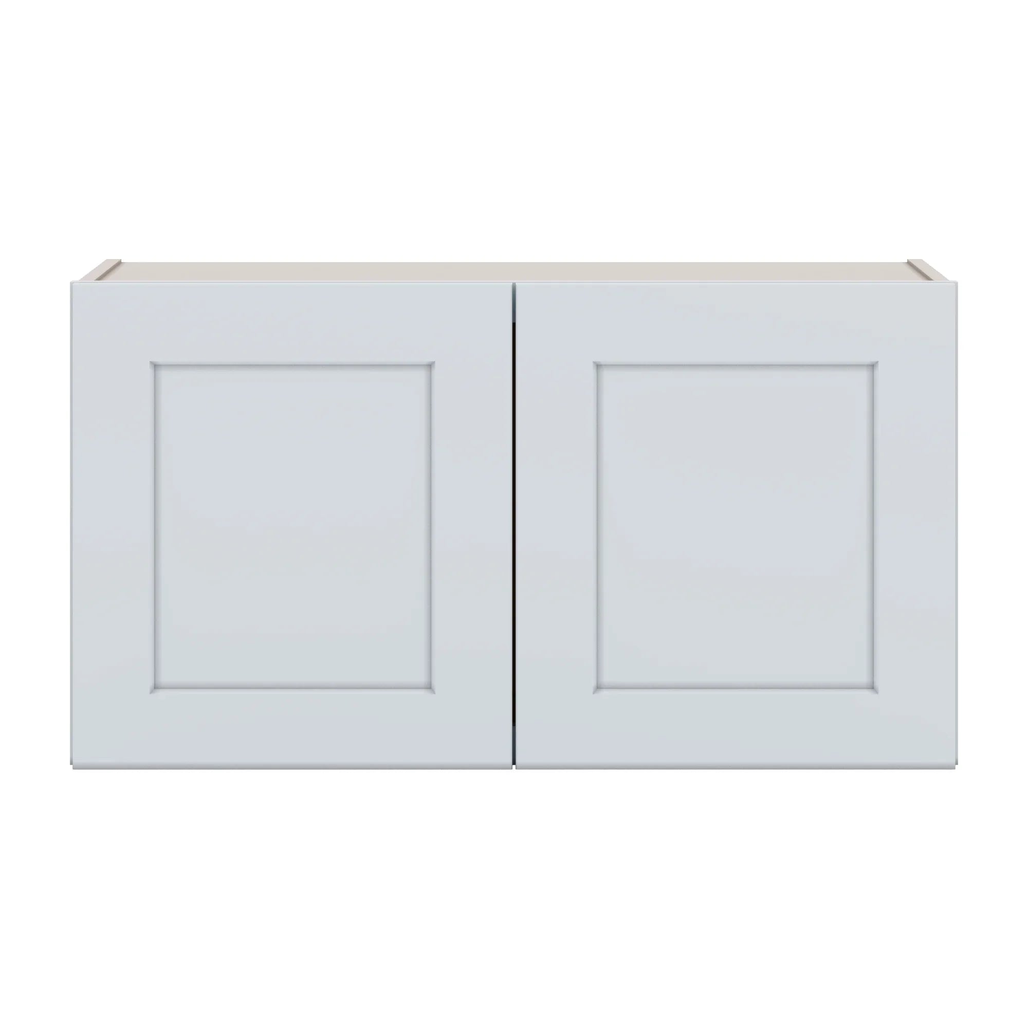 J&K White Shaker S8 Double Door Wall Cabinet 33" W x 18" H