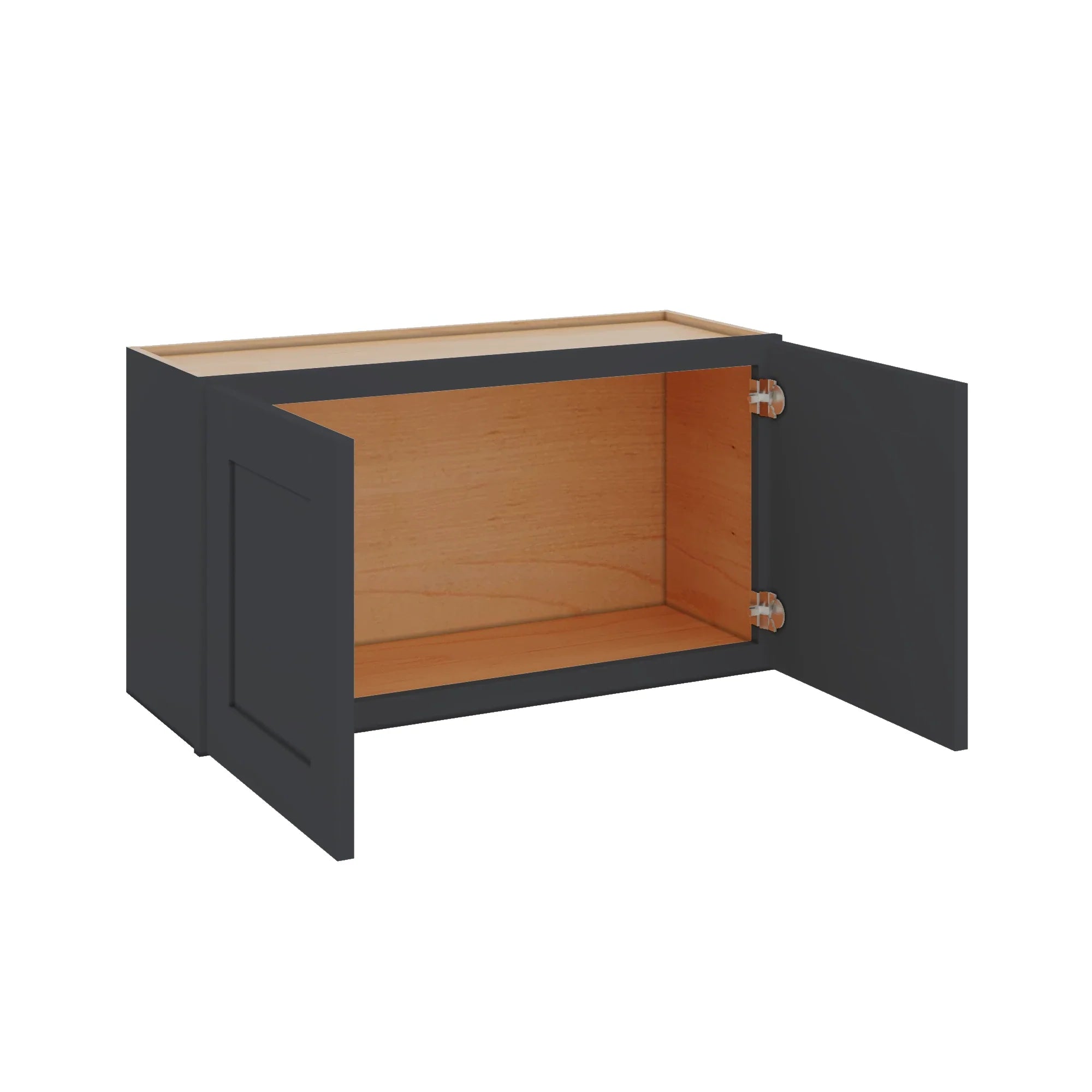 Modernform Cabinet Onyx Black Shaker 33" W X 18" H X 12" D Double Door Wall Cabinet