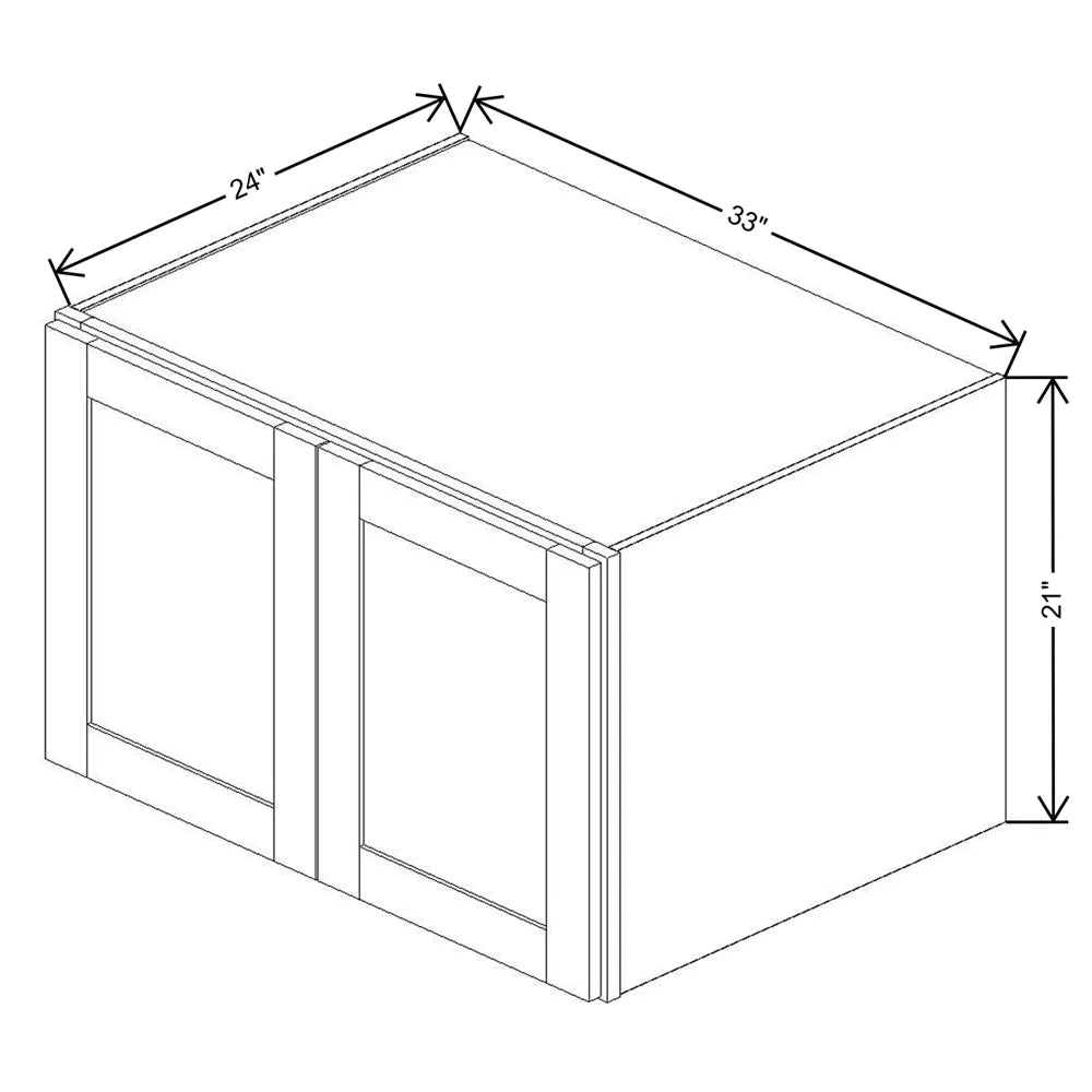 Fabuwood Allure Galaxy Linen 33" W X 21" H X 24" D Double Door Wall Cabinet