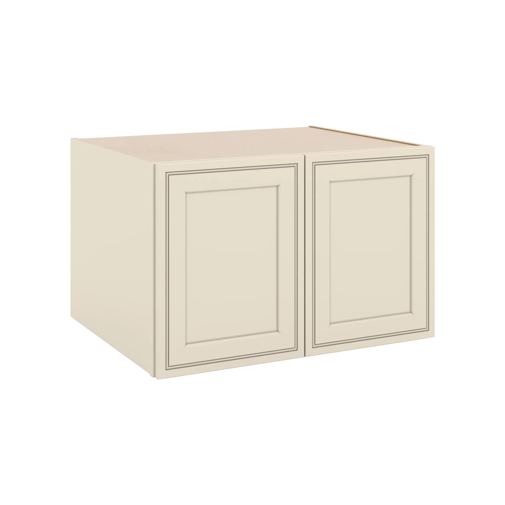 J&K Pearl Glazed H9 Refrigerator Wall Cabinet - 33" W x 21" H x 27" D
