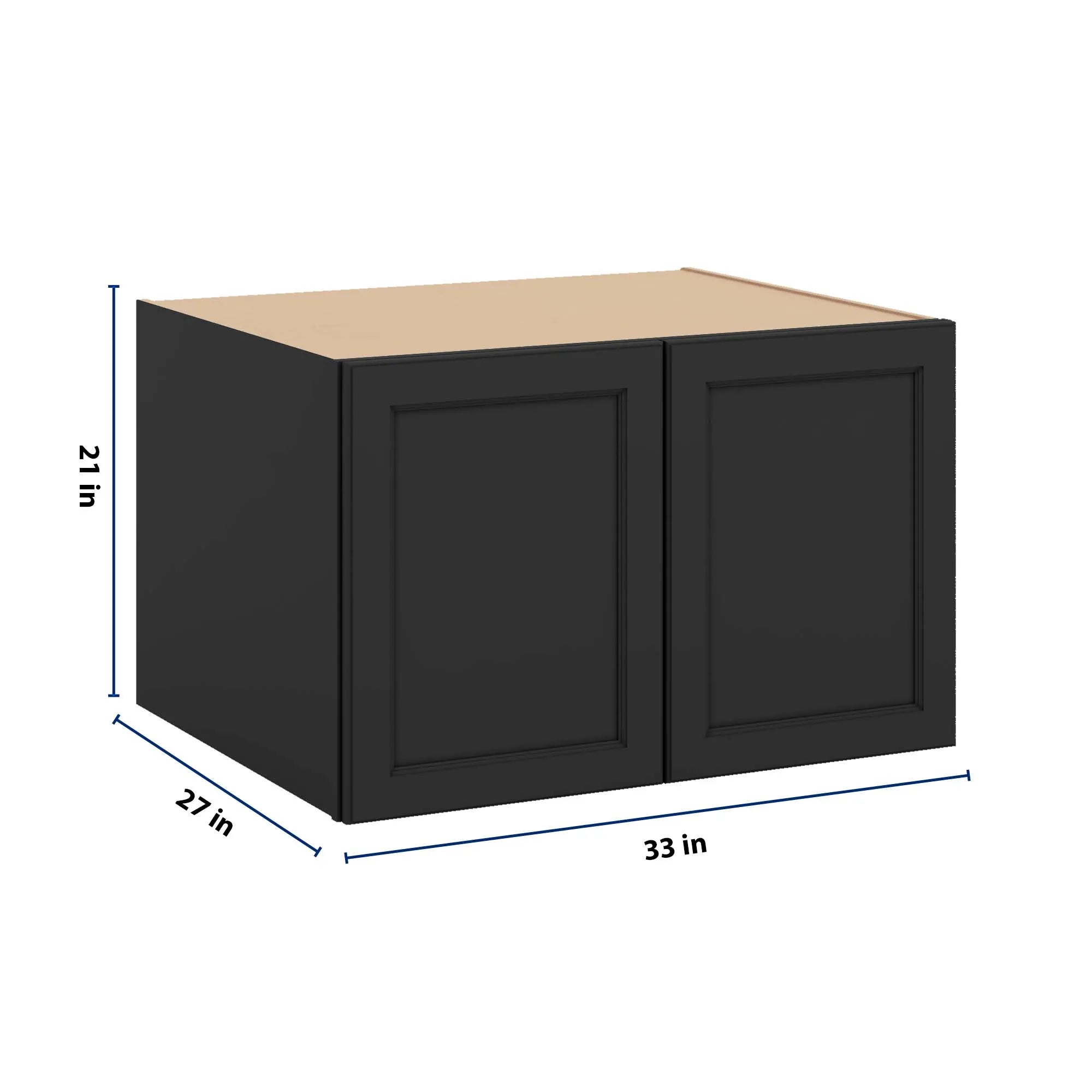 J&K Charcoal E2 Refrigerator Wall Cabinet - 33" W x 21" H x 27" D