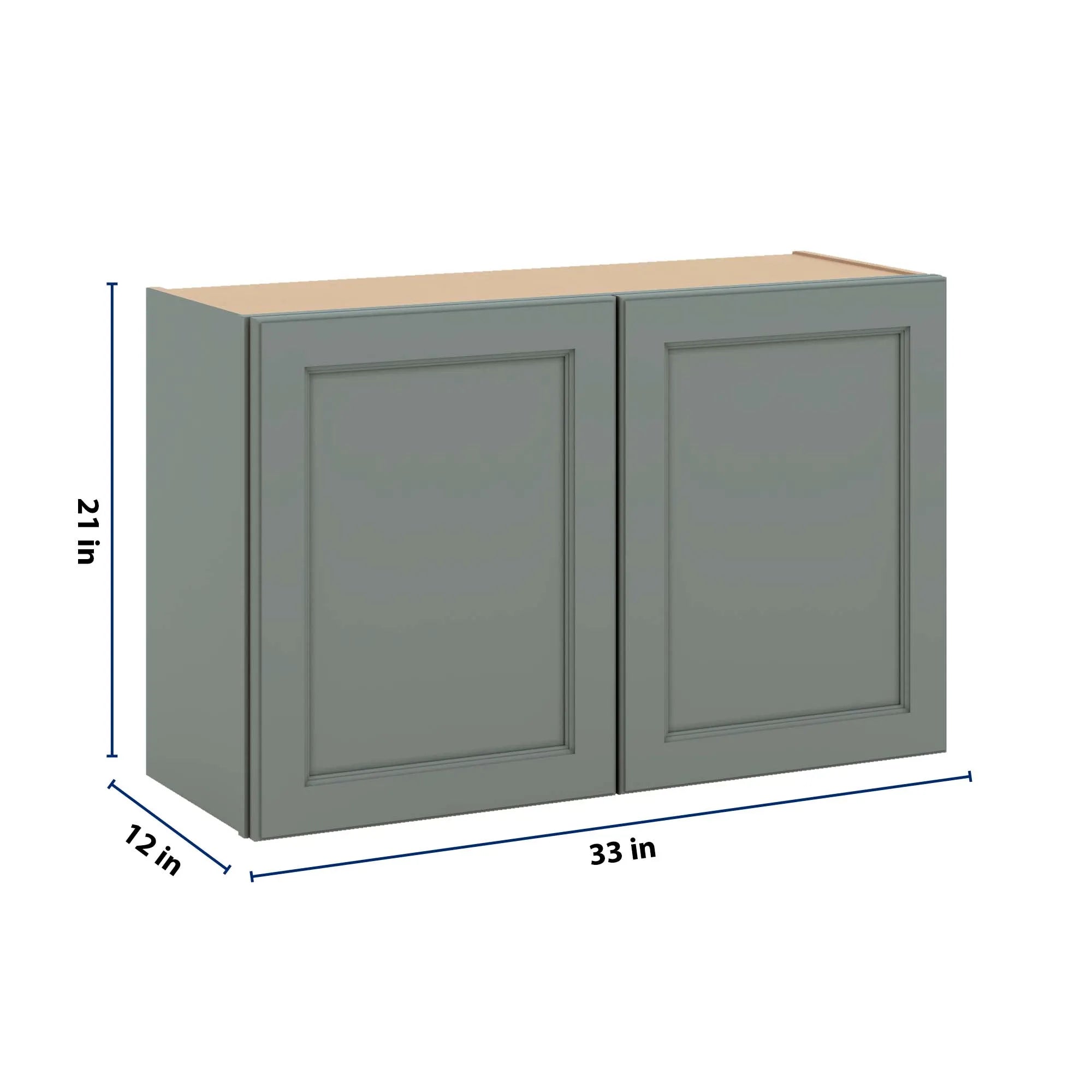 J&K Sage E3 Double Door Wall Cabinet - 33" W x 21" H