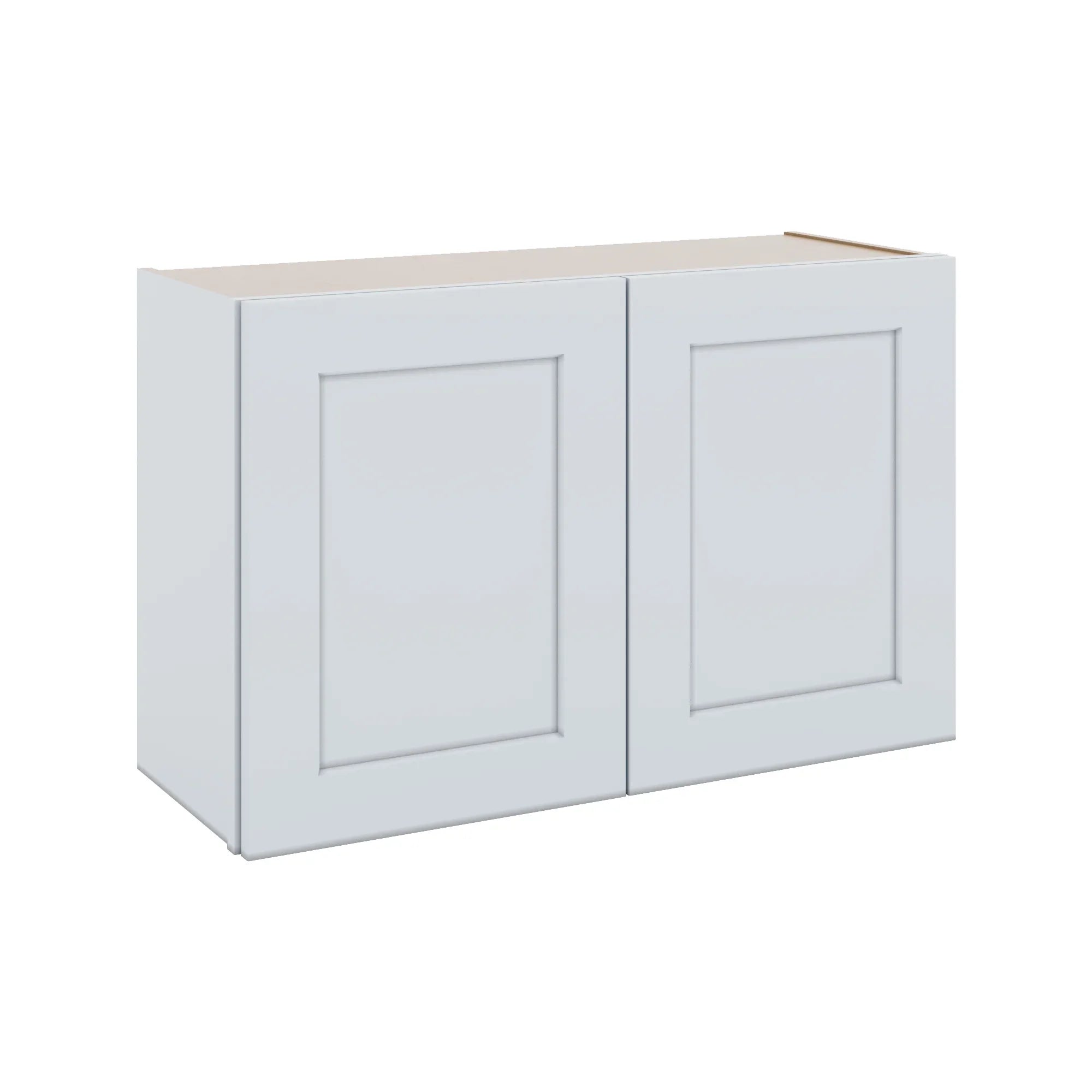 J&K White Shaker S8 Double Door Wall Cabinet - 33" W x 21" H